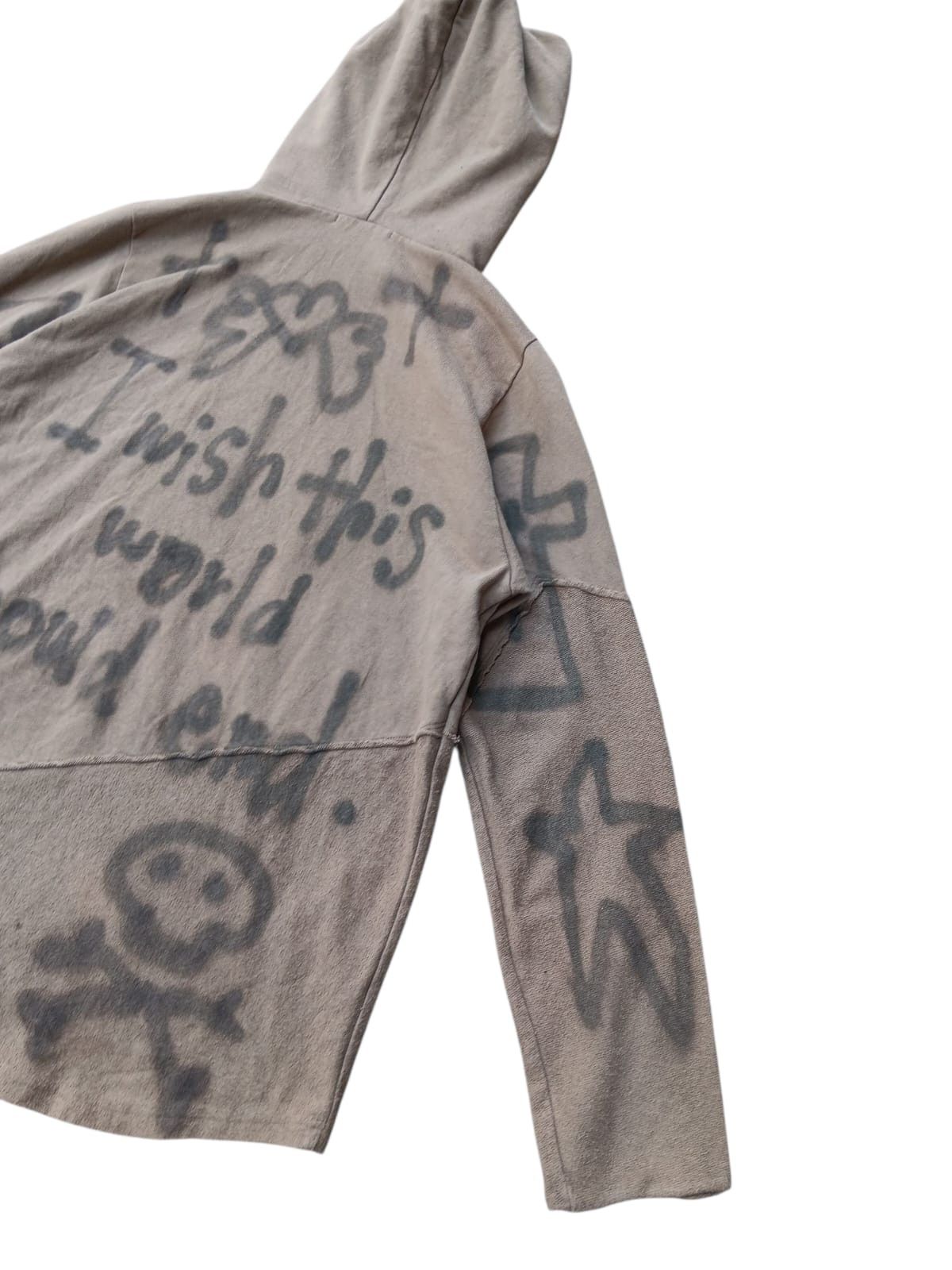 Vintage Blue tornado spray printed remake archive hoodie Size US L / EU 52-54 / 3 - 10 Thumbnail