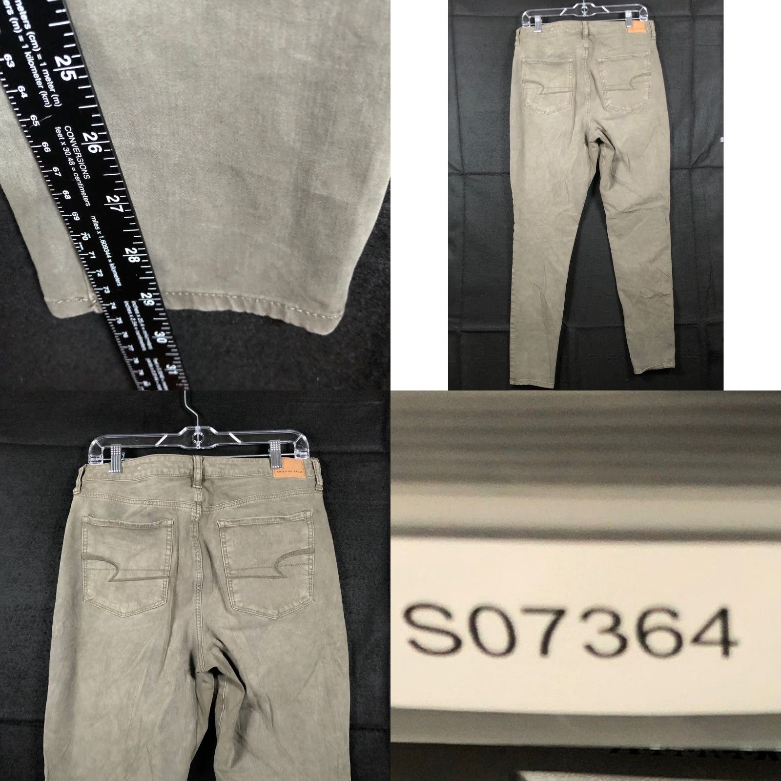 American Eagle Outfitters VINTAGE American Eagle Jeans Green Super High Rise Jegging 12 Long Womens Jeans Green 29 In Inseam Size 34" / US 12 / IT 48 - 8 Thumbnail