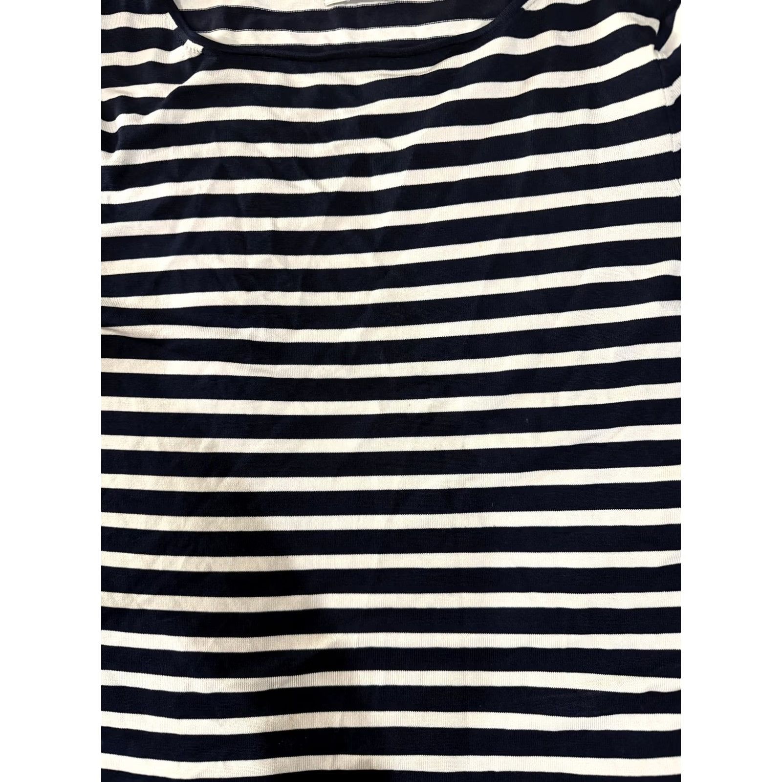 Brooks Brothers Brooks Brothers Shirt Womens M Blue Stripe 3/4 Sleeve Boat Neck Jersey Top Size M / US 6-8 / IT 42-44 - 5 Thumbnail