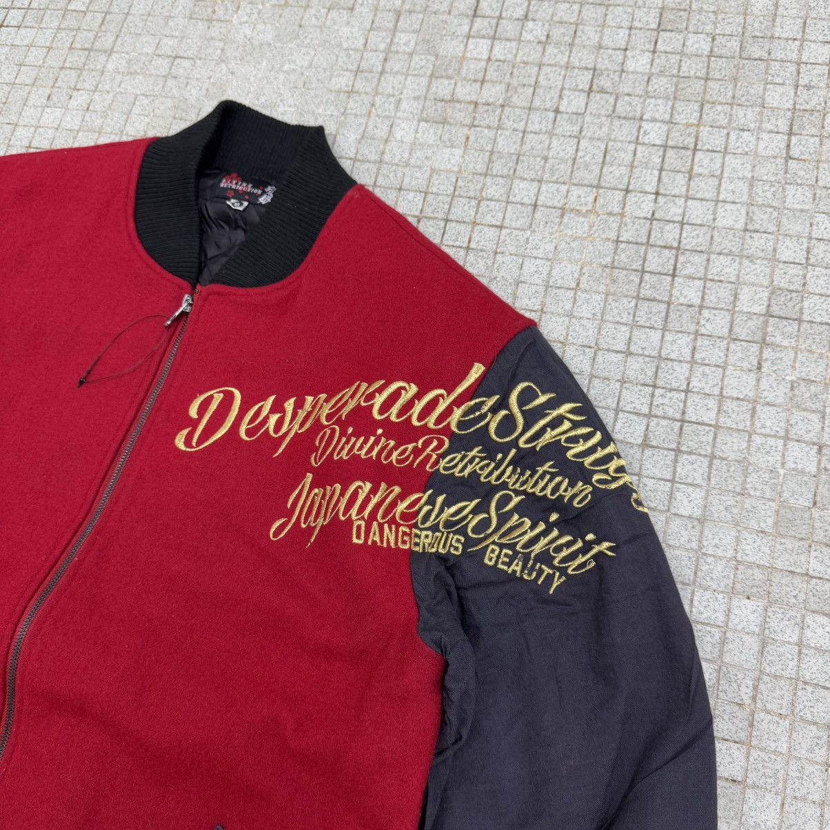 Japanese Brand 2000s Divine Retribution Sukajan Embroidered Wool Bomber Size US M / EU 48-50 / 2 - 3 Thumbnail