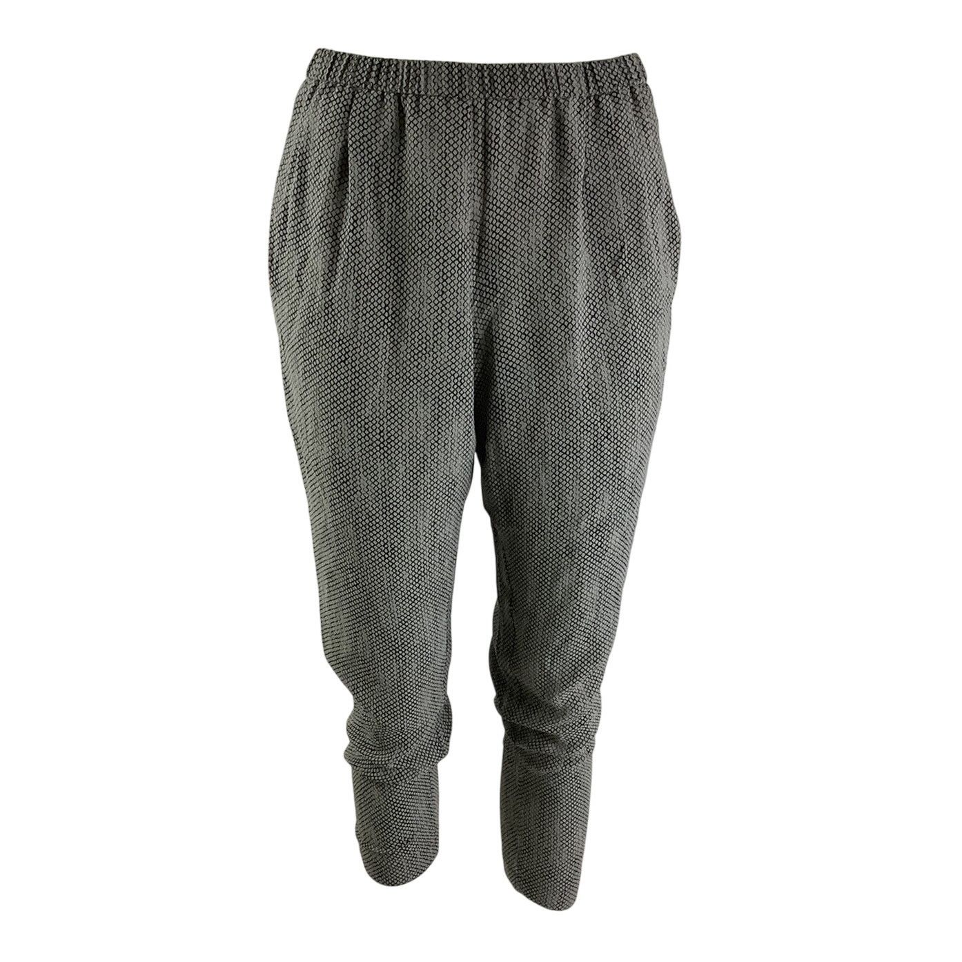 Eileen Fisher EILEEN FISHER Grey Snake Printed Silk Petite Pants Size PP Size 26" / US 2 / IT 38 - 1 Thumbnail