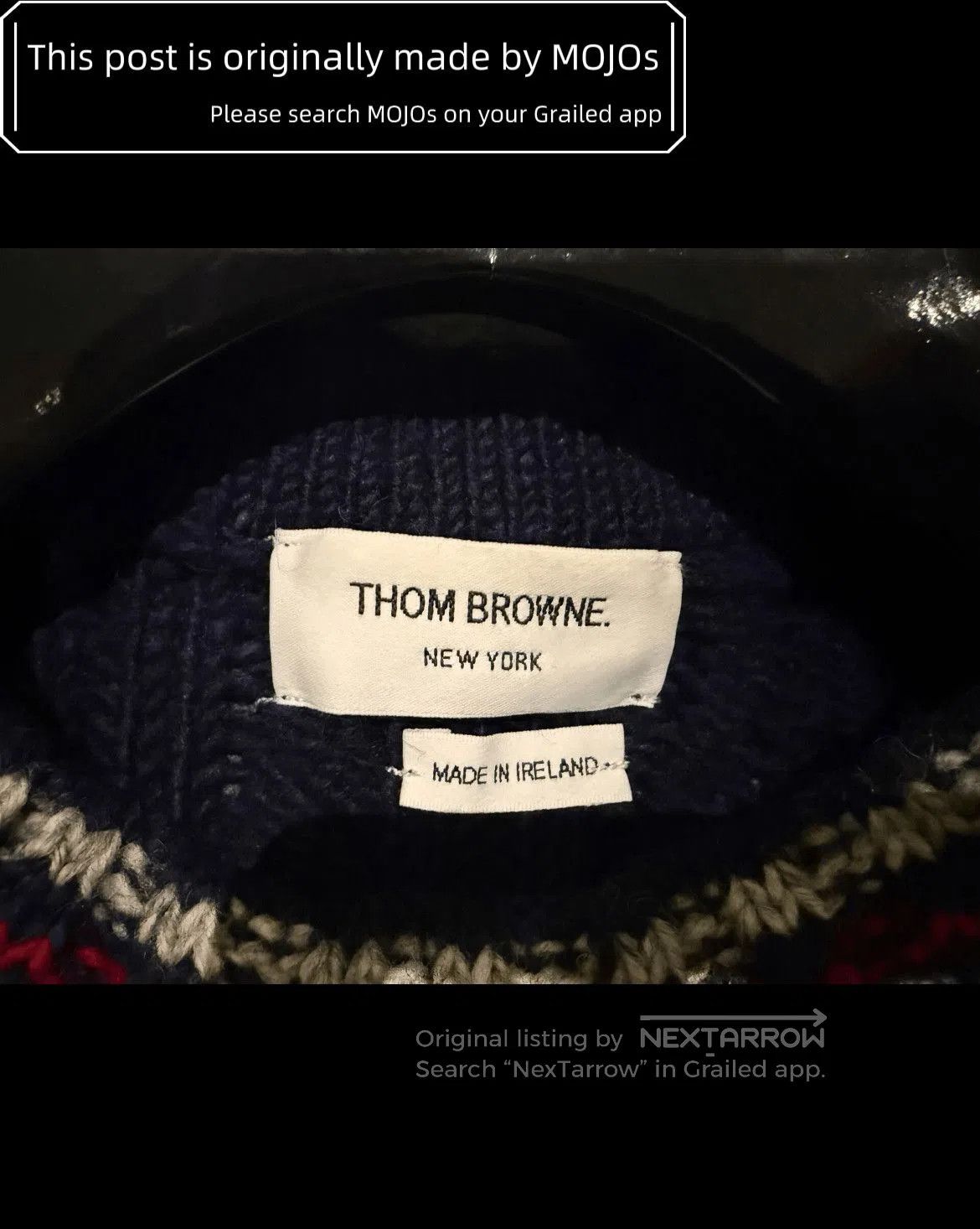 Thom Browne Sz 3 Thom Browne Bottom Stripe Navy Woven Knitwear. Size US L / EU 52-54 / 3 - 4 Thumbnail