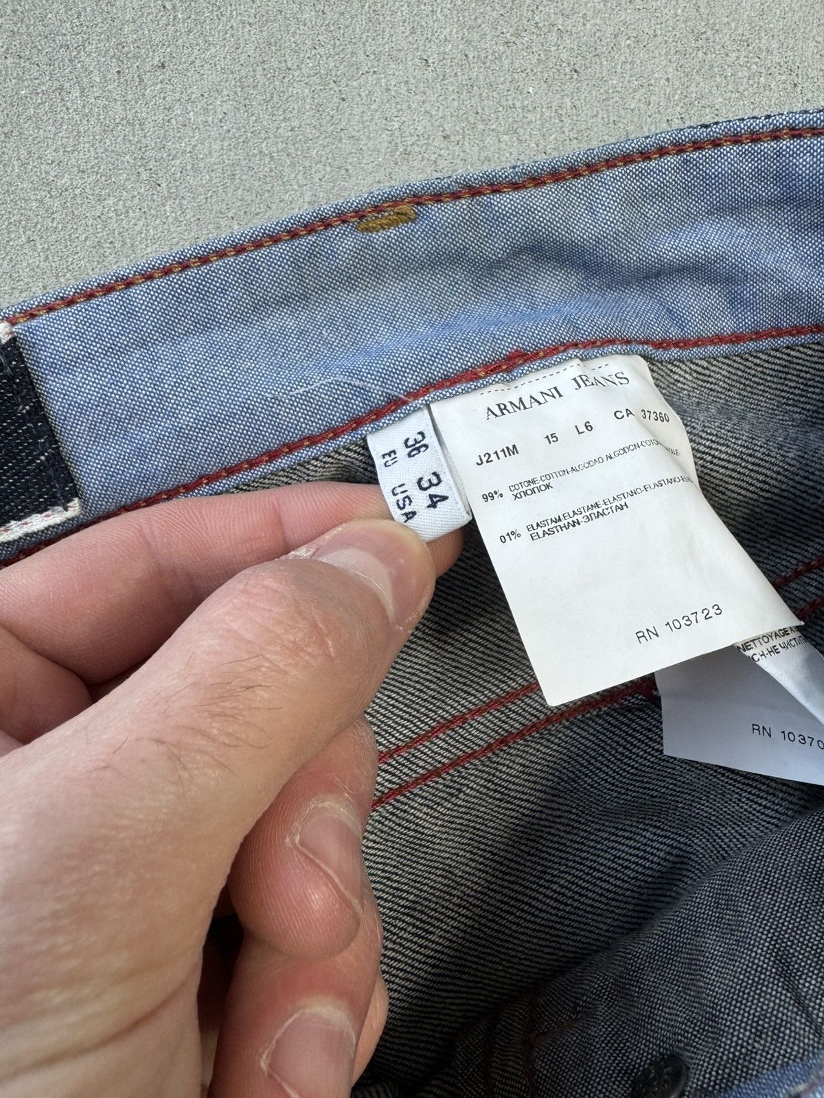 Armani × Giorgio Armani × Vintage Armani Jeans Vintage Denim Jeans Pants 00s Size US 34 / EU 50 - 6 Thumbnail
