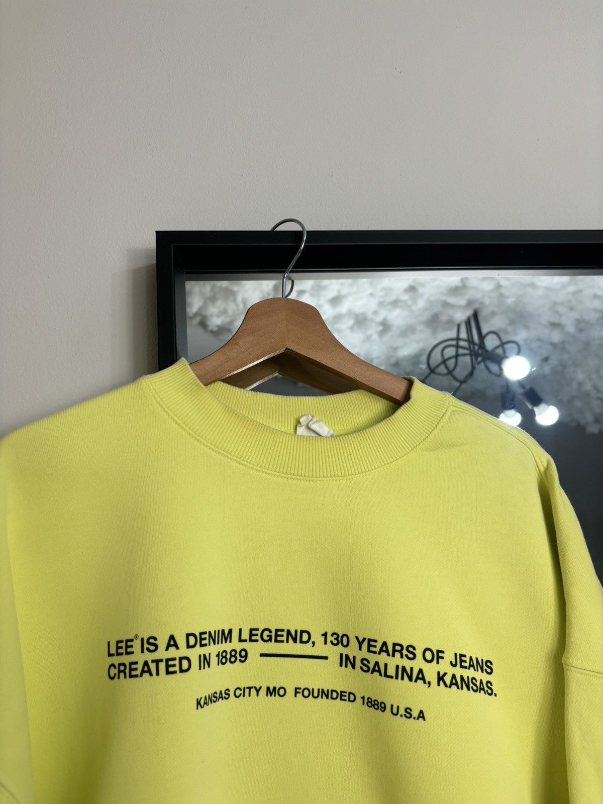 Lee × Vintage RARE Crazy Boxy Heavy Crewneck Sweatshirt Lee Big Logo USA Size US L / EU 52-54 / 3 - 6 Thumbnail