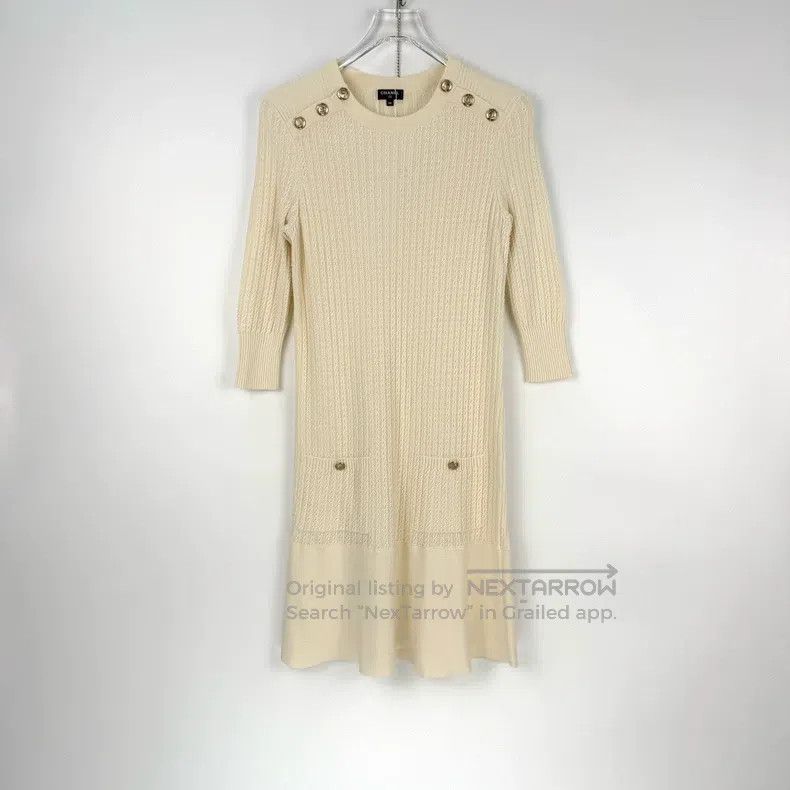 Chanel Chanel Beige hemp vertical pattern shoulder gold buckle kn Size XS / US 0-2 / IT 36-38 - 3 Thumbnail