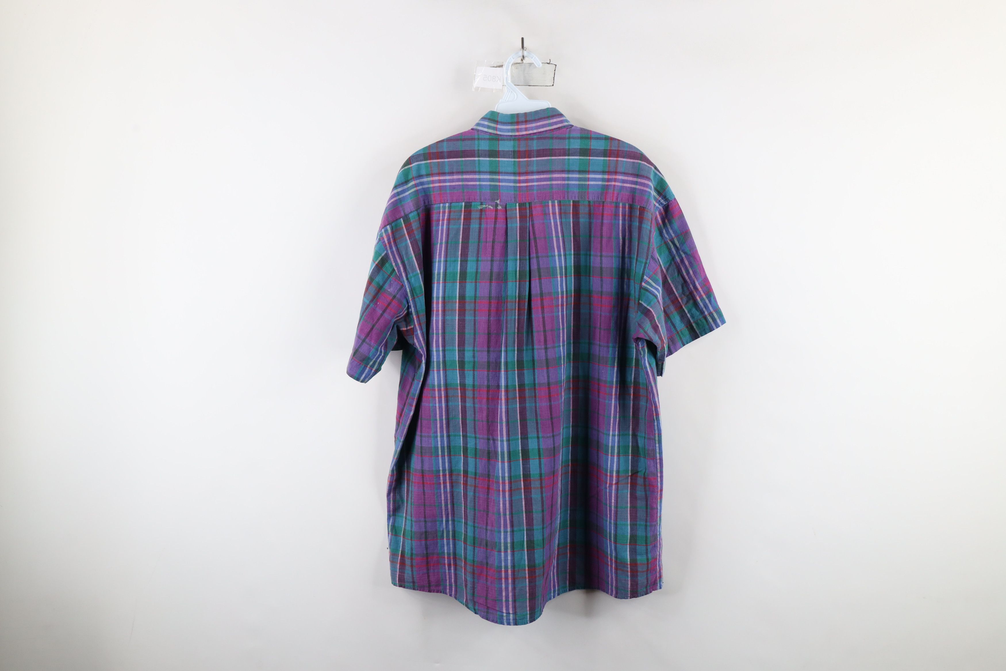 Vintage Vintage 90s Streetwear India Madras Plaid Button Down Shirt Size US M / EU 48-50 / 2 - 11 Thumbnail