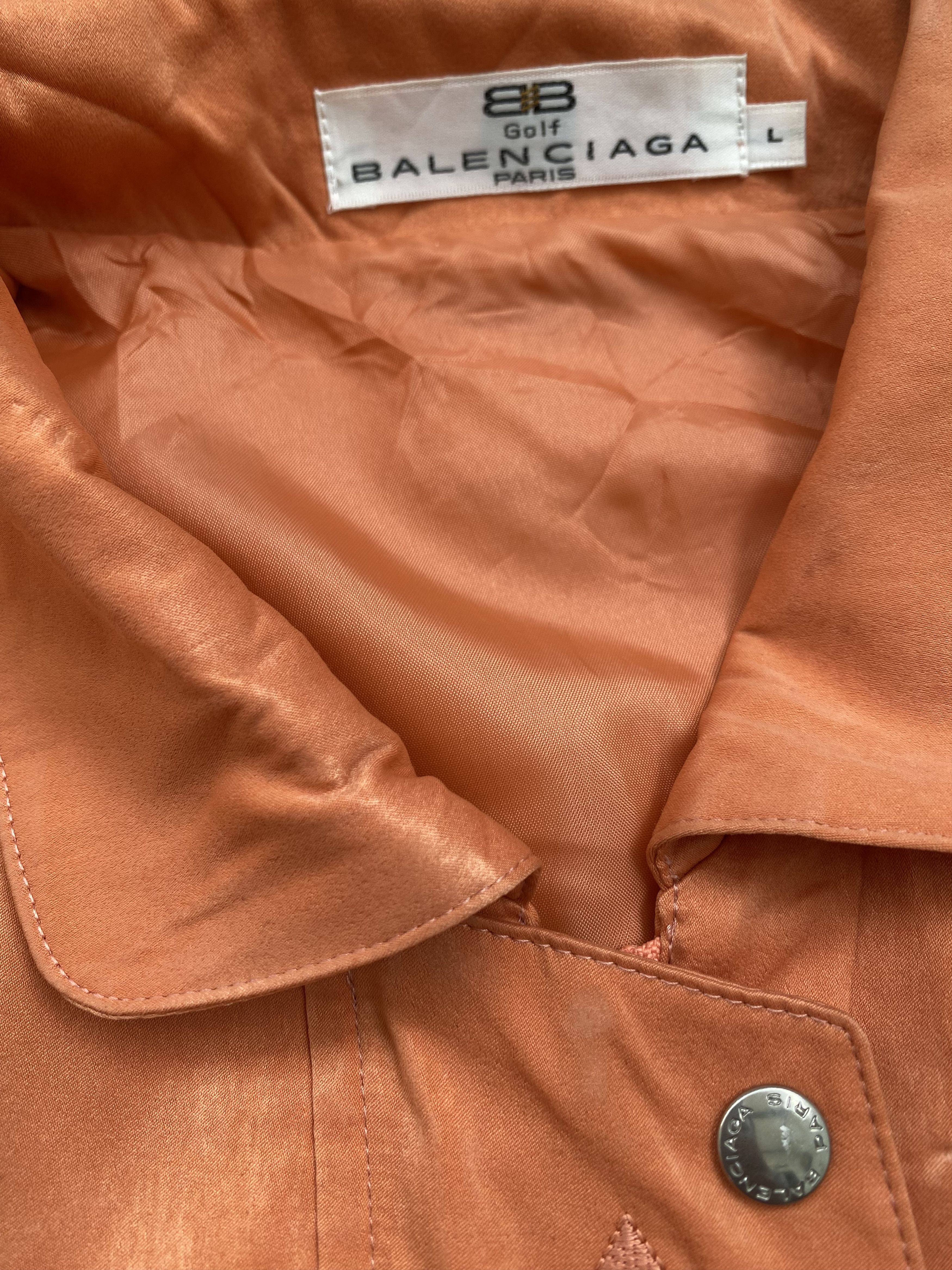 Balenciaga × Vintage Vintage 90s Balenciaga Light Bomber Jacket Logo Size L / US 10 / IT 46 - 3 Thumbnail