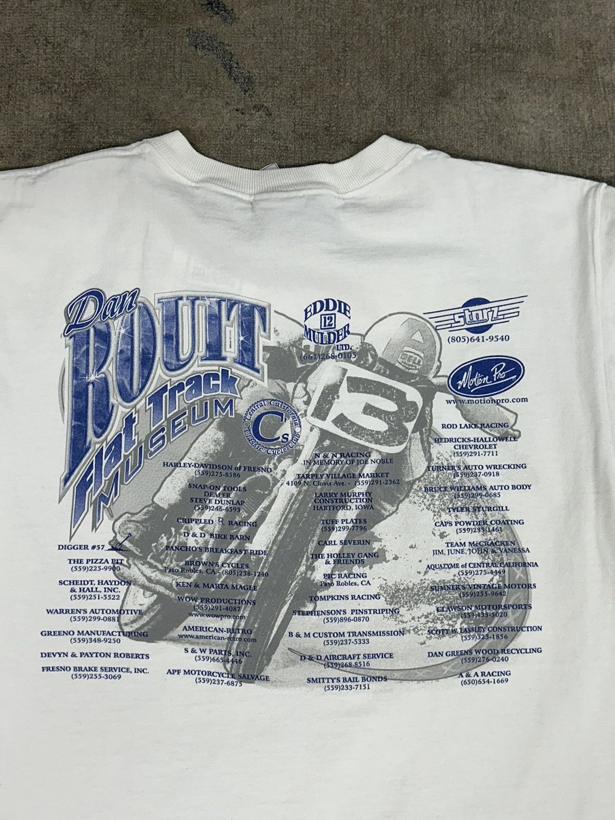 Fruit Of The Loom × Vintage Vintage 90s Flat Track Museum Racing T-Shirt Size US M / EU 48-50 / 2 - 6 Thumbnail