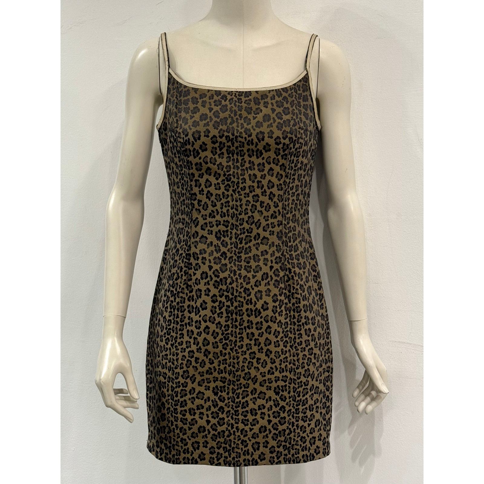 2000s Fendi leopard print bodycon mini dress