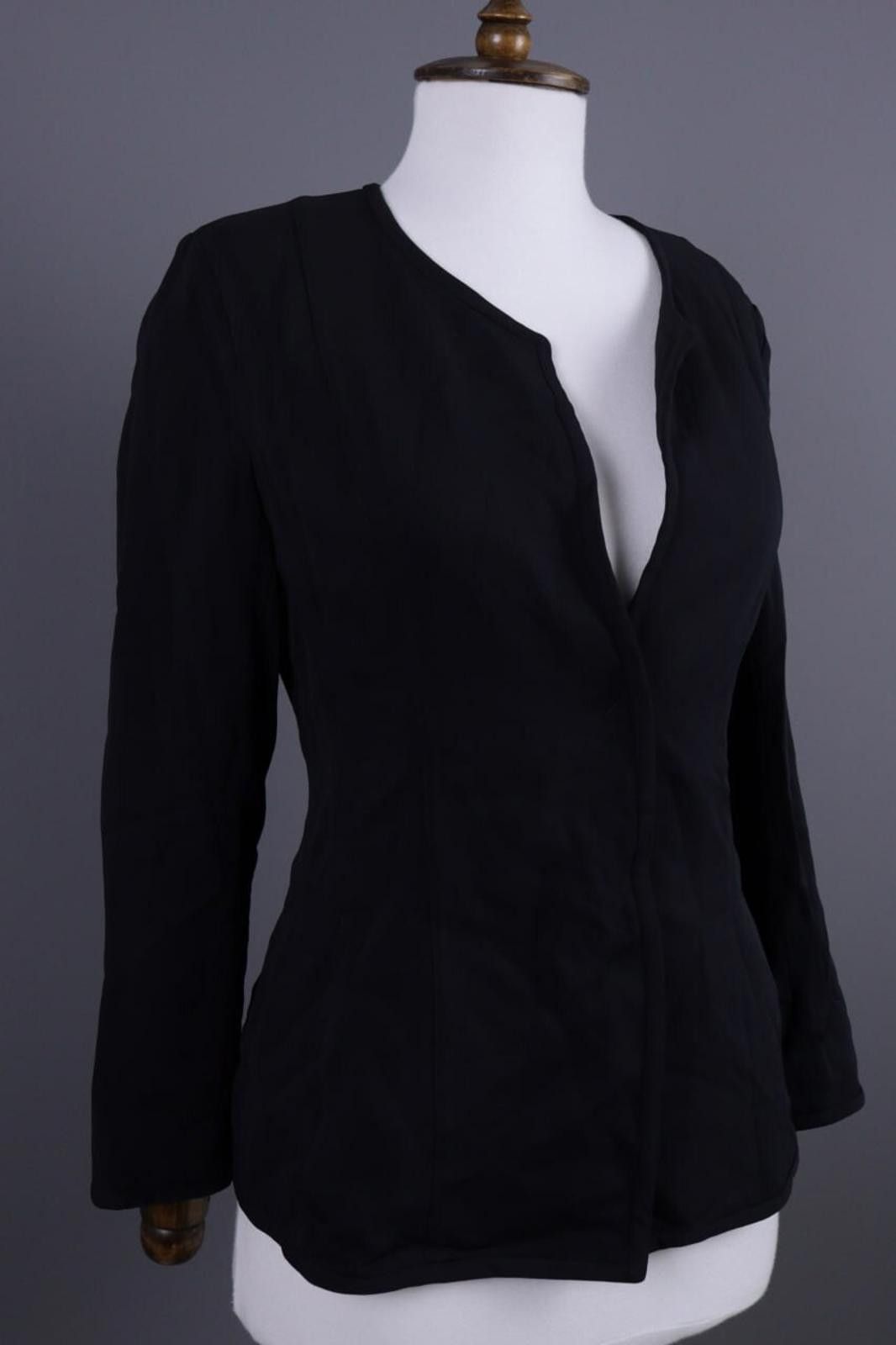 Eton Eton Black V-Neck Single Breasted Blazer Jacket Size 42 Size M / US 6-8 / IT 42-44 - 5 Thumbnail