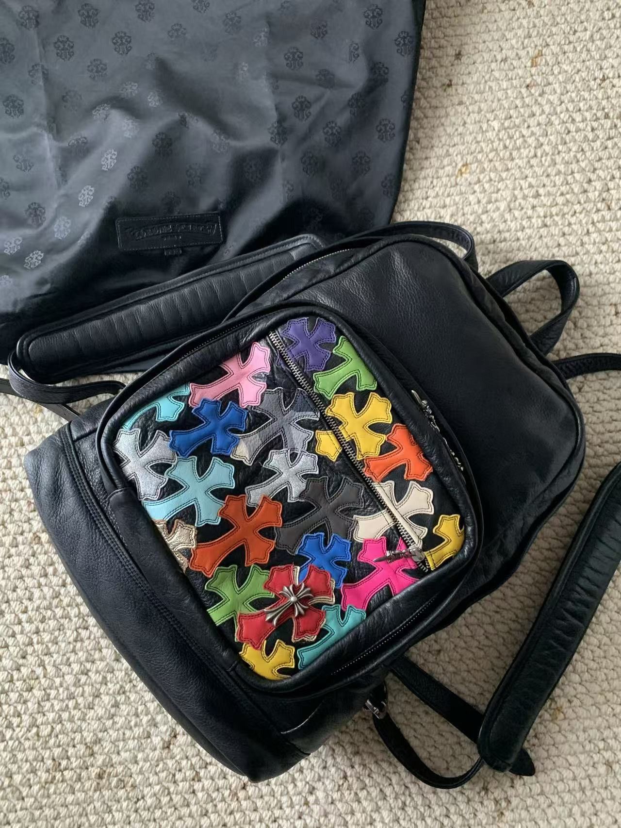 Chrome Hearts CHROME HEARTS Black Leather Backpack Size ONE SIZE - 9 Thumbnail
