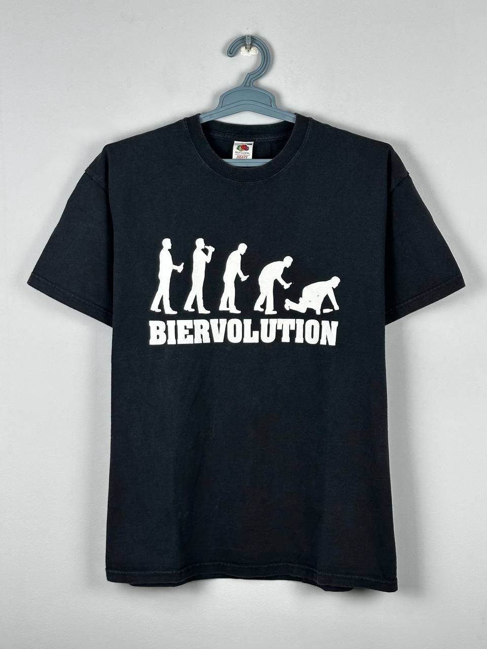 Vintage Vintage Biervolution Humour Funny Alcohol Drunk T Shirt Size US XL / EU 56 / 4 - 1 Thumbnail