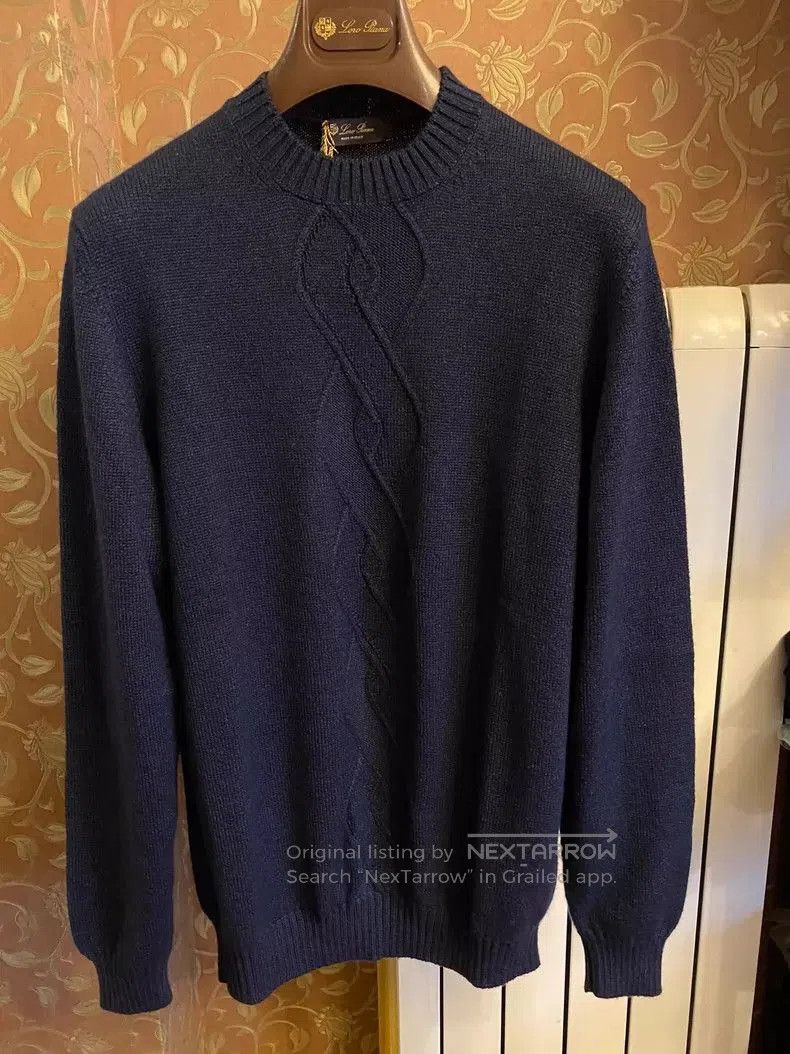 Loro Piana LoroPiana Heavy Cable Knit Cashmere Sweater. Size US L / EU 52-54 / 3 - 1 Thumbnail
