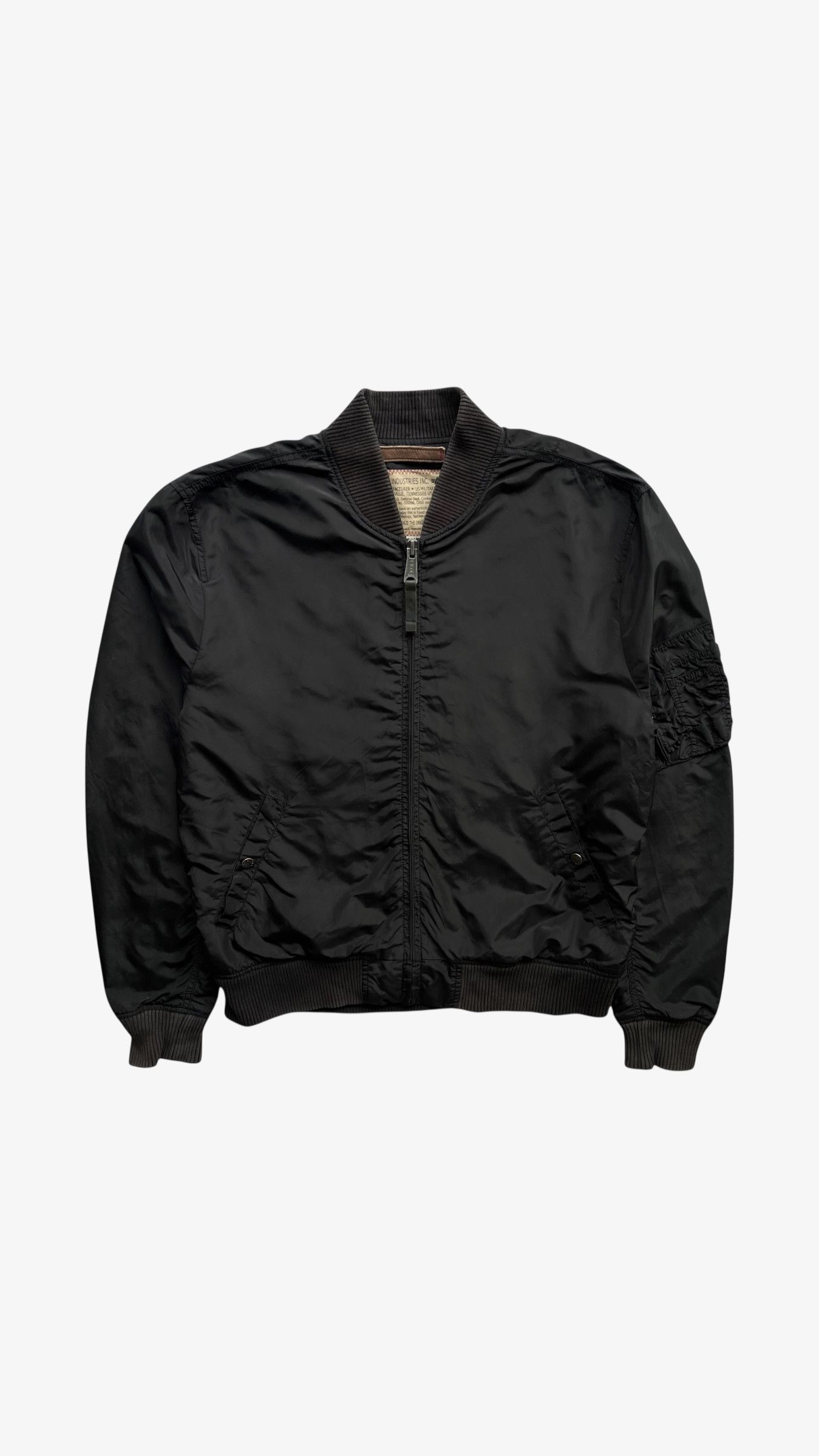 Alpha Industries Vintage Y2K Men's Alpha Industries Black Bomber Jacket Size US L / EU 52-54 / 3 - 1 Thumbnail