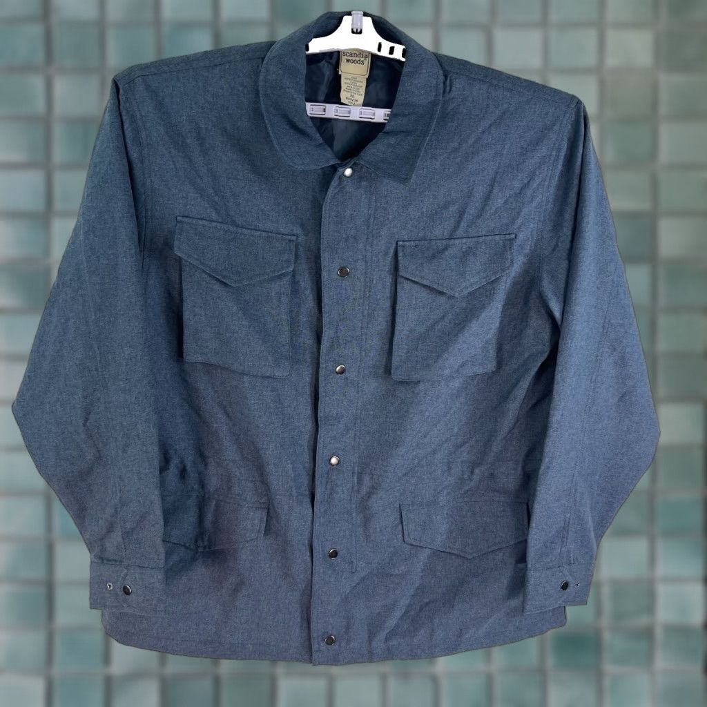 Vintage Scandia Woods Shirt Jacket Mens XL Blue Button Snap Military Jacket Casual, Travel, Hiking, Hunting, Walking Mens XL Blue Scandia Woods Shirt Jacket Size US XL / EU 56 / 4 - 1 Thumbnail