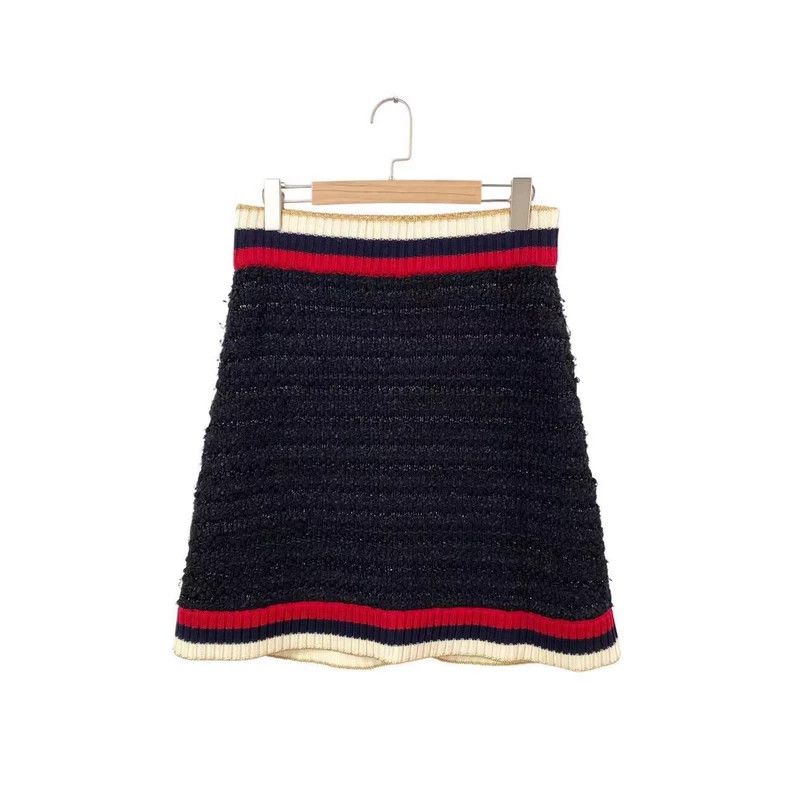 Gucci Gucci Size M Black knitted skirt 2504-Nextarrow Size 42" / US 20 - 1 Thumbnail