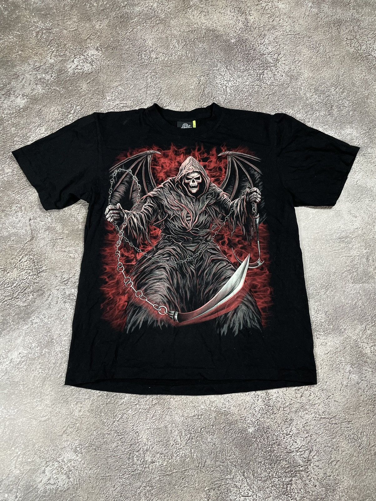Vintage Vintage 2000s Skeleton Horror Graphic Tee Grunge Black M Size US M / EU 48-50 / 2 - 2 Thumbnail