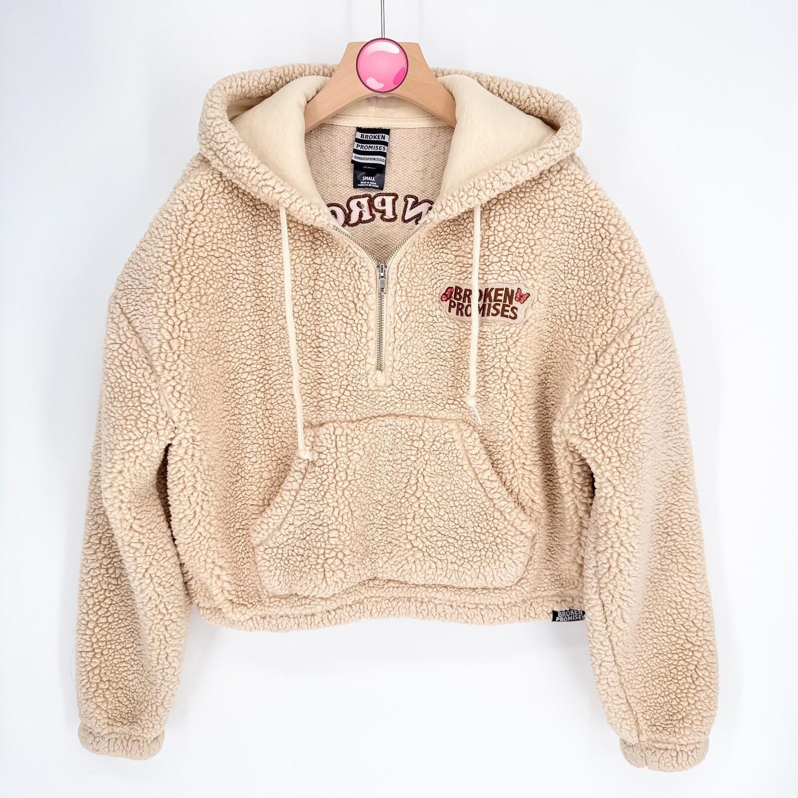 Broken Promises Co. Broken Promises Love Now Cry Later Sherpa Hoodie Womens S Size S / US 4 / IT 40 - 1 Thumbnail