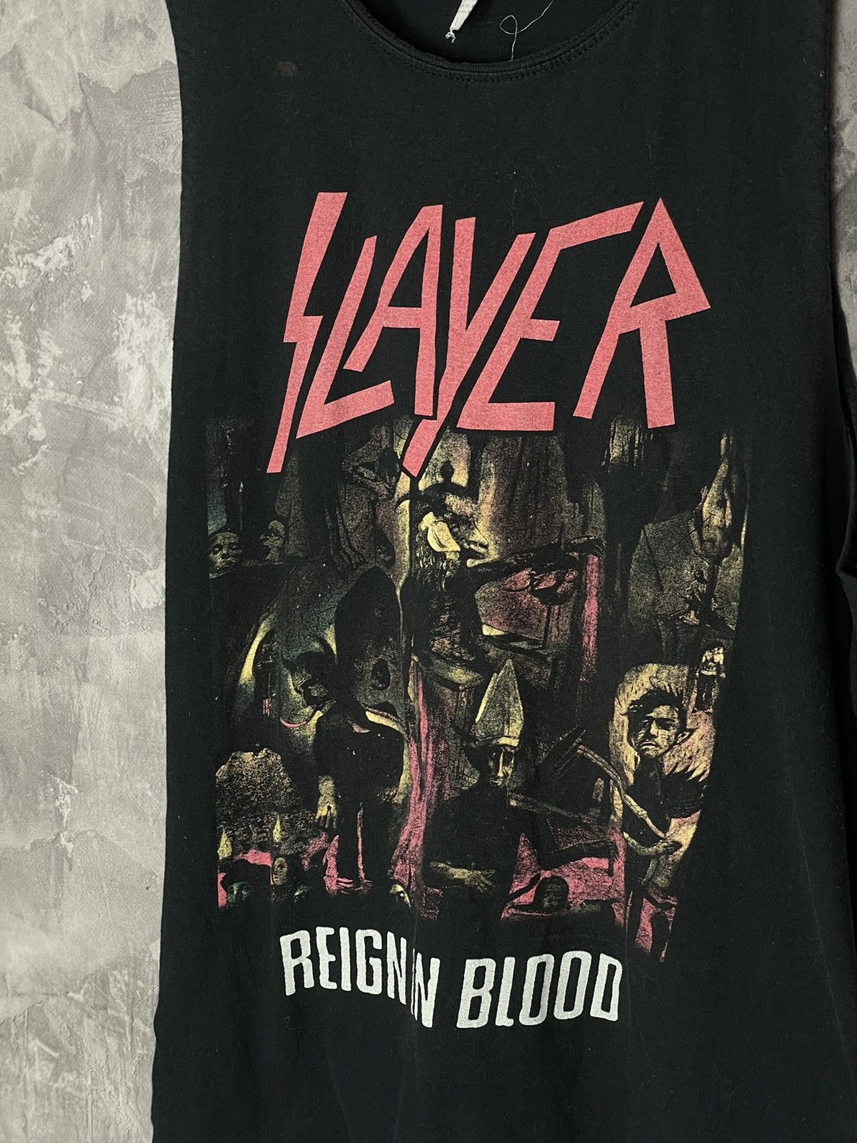 Slayer × Vintage Vintage Slayer Distressed Punk Grunge Rock Band Tank Top Size US M / EU 48-50 / 2 - 7 Thumbnail