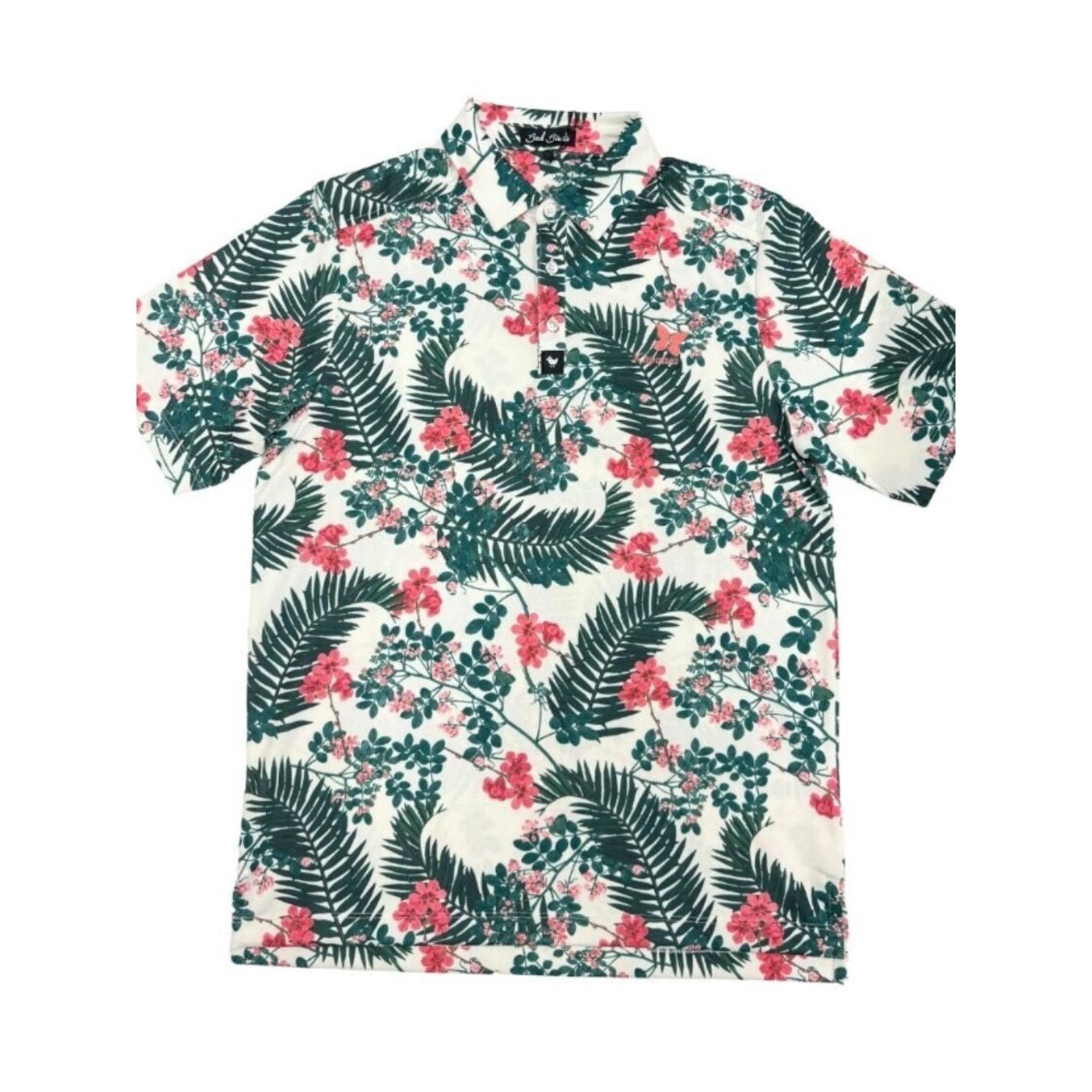 Bad Birdie Bad Birdie $99 The Arborist Polo Golf Shirt Sz XL Floral Size US XL / EU 56 / 4 - 1 Thumbnail