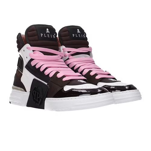 Philipp Plein ob1o1e0424 Hi Top Sneakers in Brown / White Size US 7 / EU 40 - 2 Thumbnail