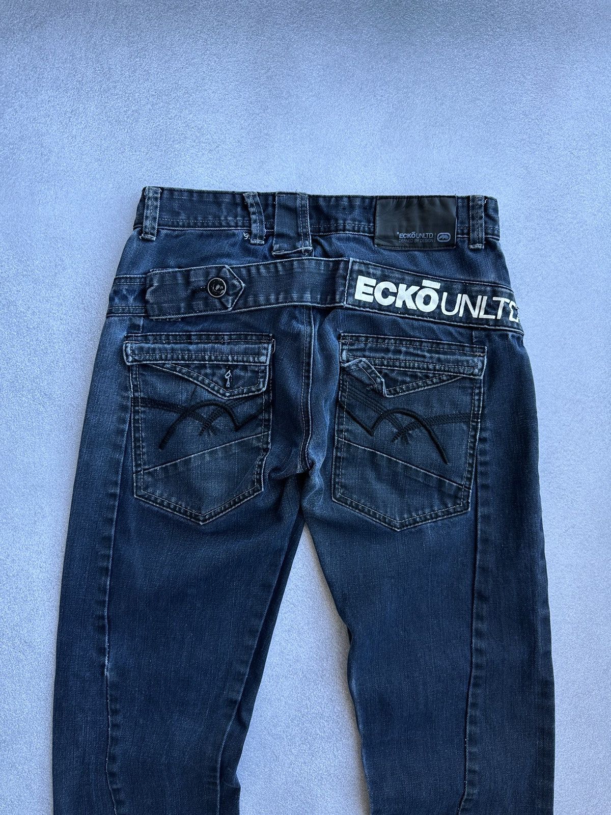 Ecko Unltd. × Vintage Vintage ECKo Unltd Buckle Back Japanese Jeans Size US 29 - 4 Thumbnail