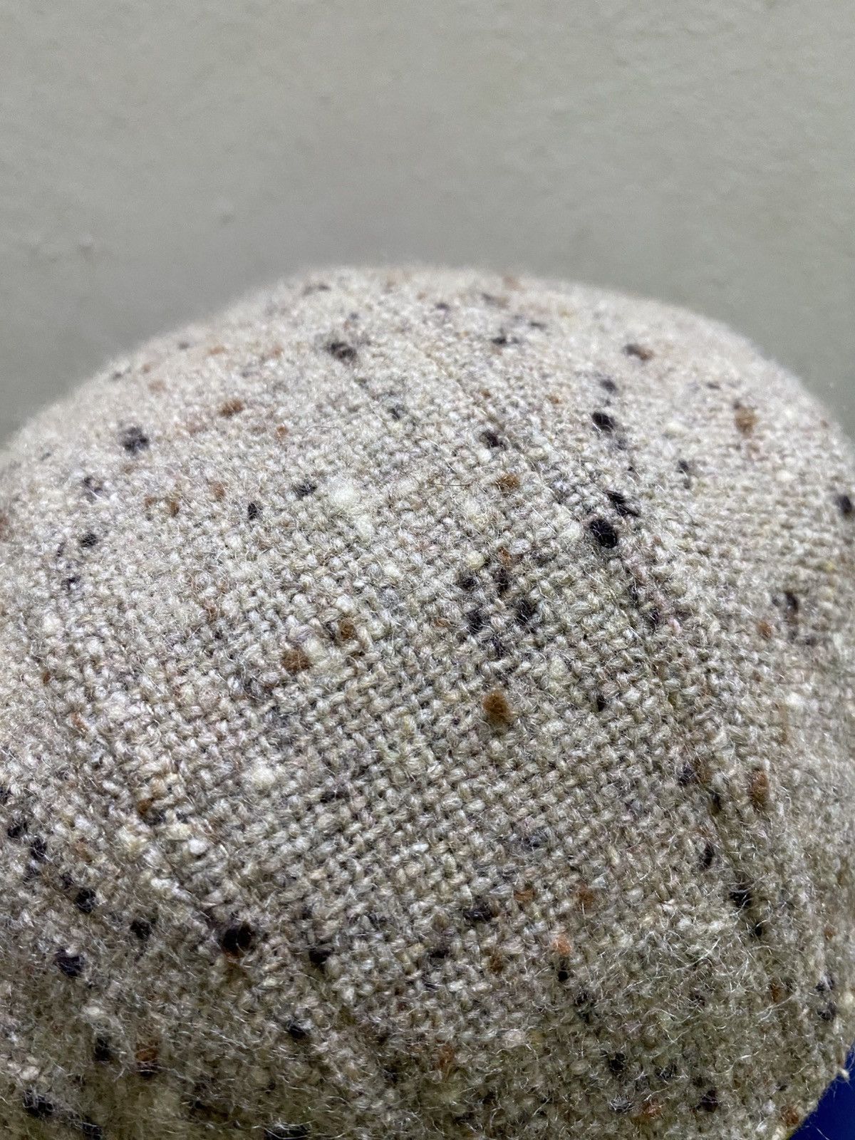 Other Flat Cap Snap Brim Nubby Gray White Blue Size M Newsboy Size ONE SIZE - 4 Thumbnail