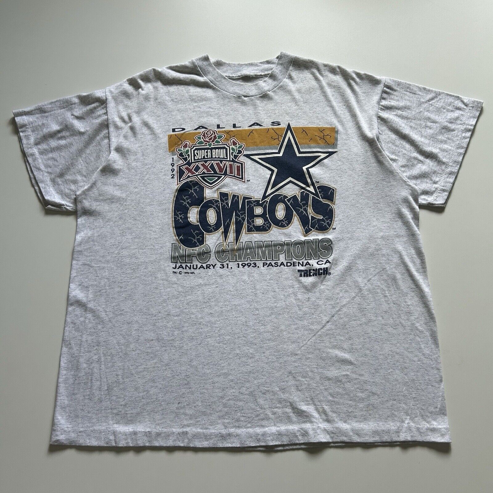 Vintage 90s Dallas Cowboys NFL 1993 NFC Champs T Shirt XXL