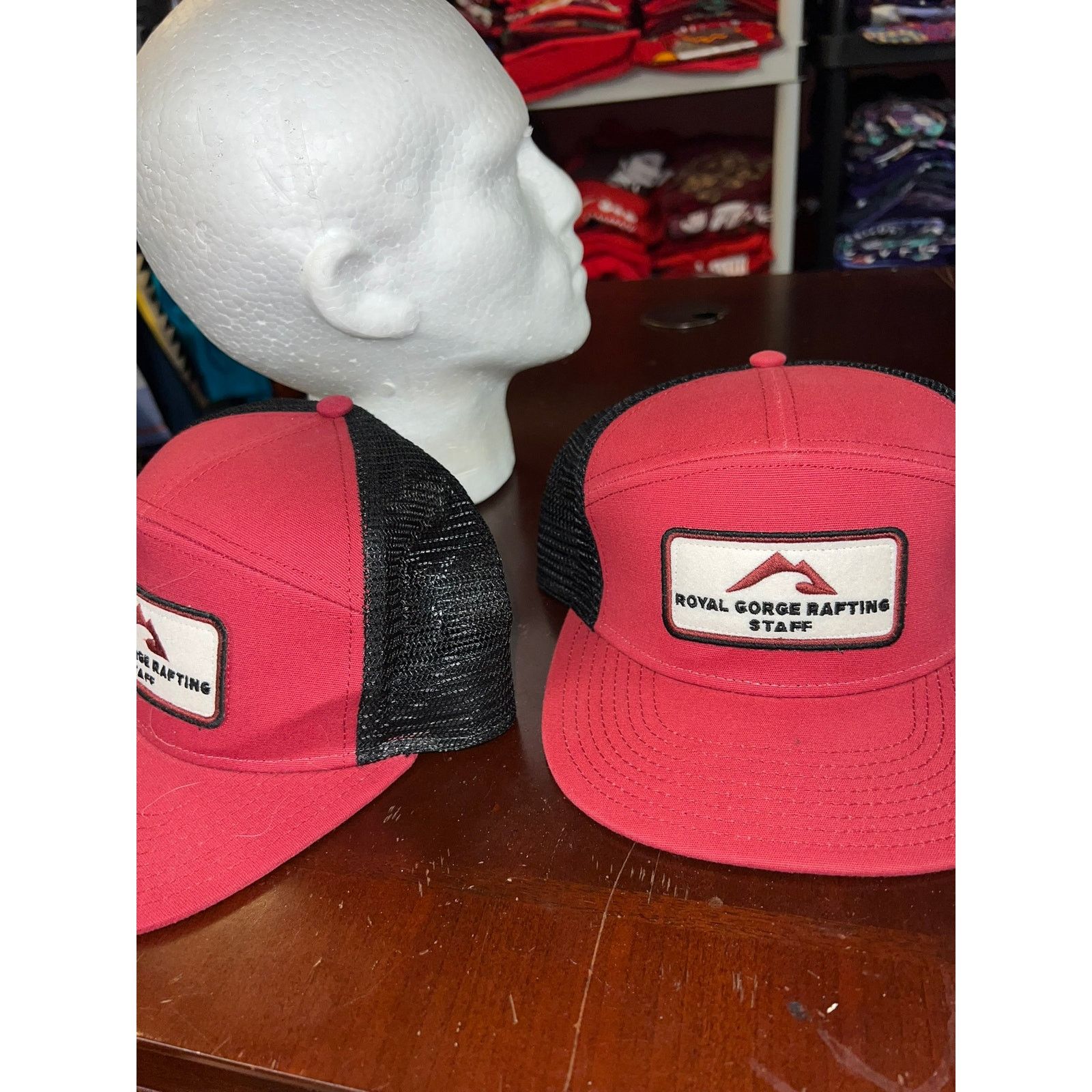 Our Legacy Royal Gorge Hat Staff USA Rafting Red Cap 7 Panel Flat Brim Size ONE SIZE - 7 Thumbnail