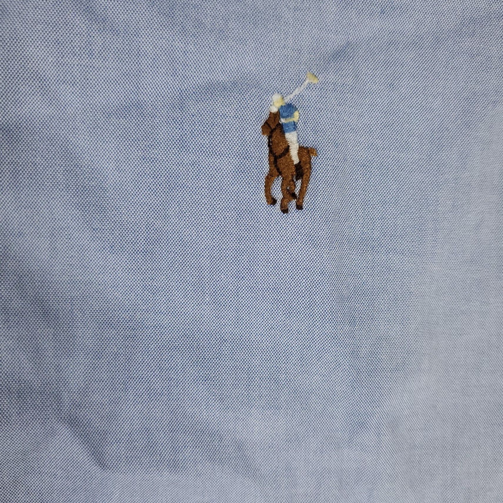 Ralph Lauren Ralph Lauren Shirt Mens 17.5 Blue Pony Dress Button Up Long Sleeve Dress Shirt Mens Regular Sleeve Long Blue Polo Shirt? Size 48R - 3 Thumbnail