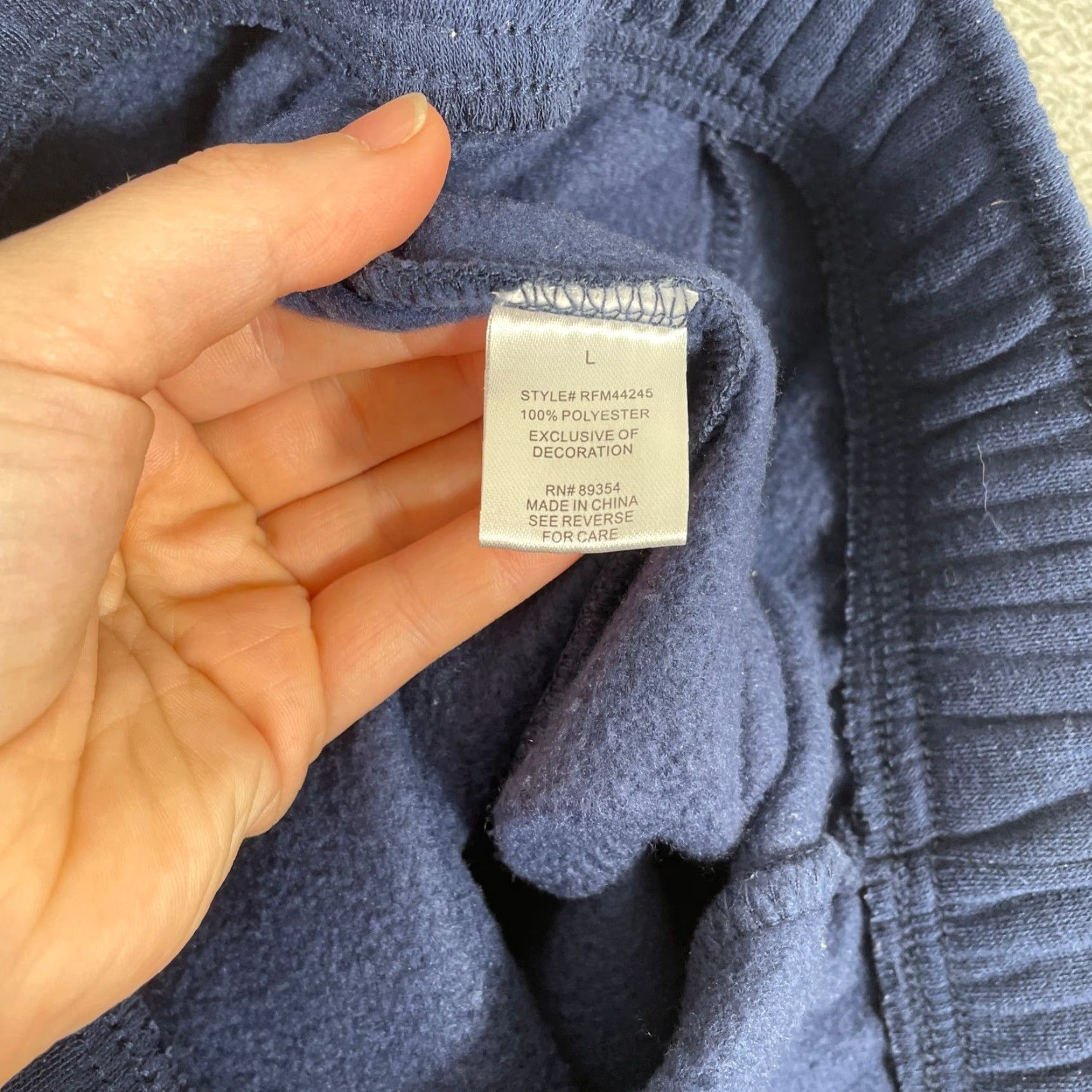 Vintage VINTAGE Common Stitch Womens Large Blue Wide-Leg Sweatpants Drawstring Loungewear Size 30" / US 8 / IT 44 - 5 Thumbnail