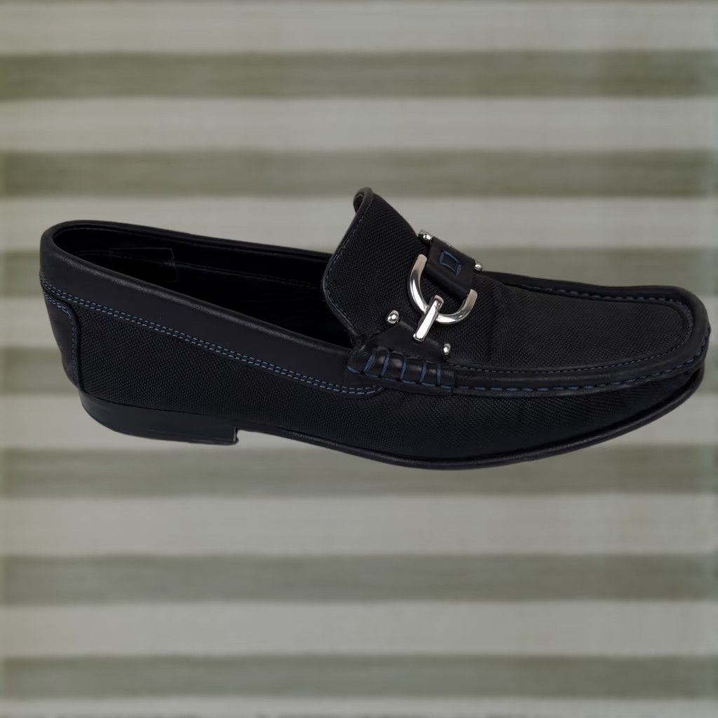 Donald Pliner Donald J. Pliner Loafers Men 8.5 Narrow Black Leather Horsebit Dacio 2 Dress Slip On Size US 9 / EU 42 - 1 Thumbnail