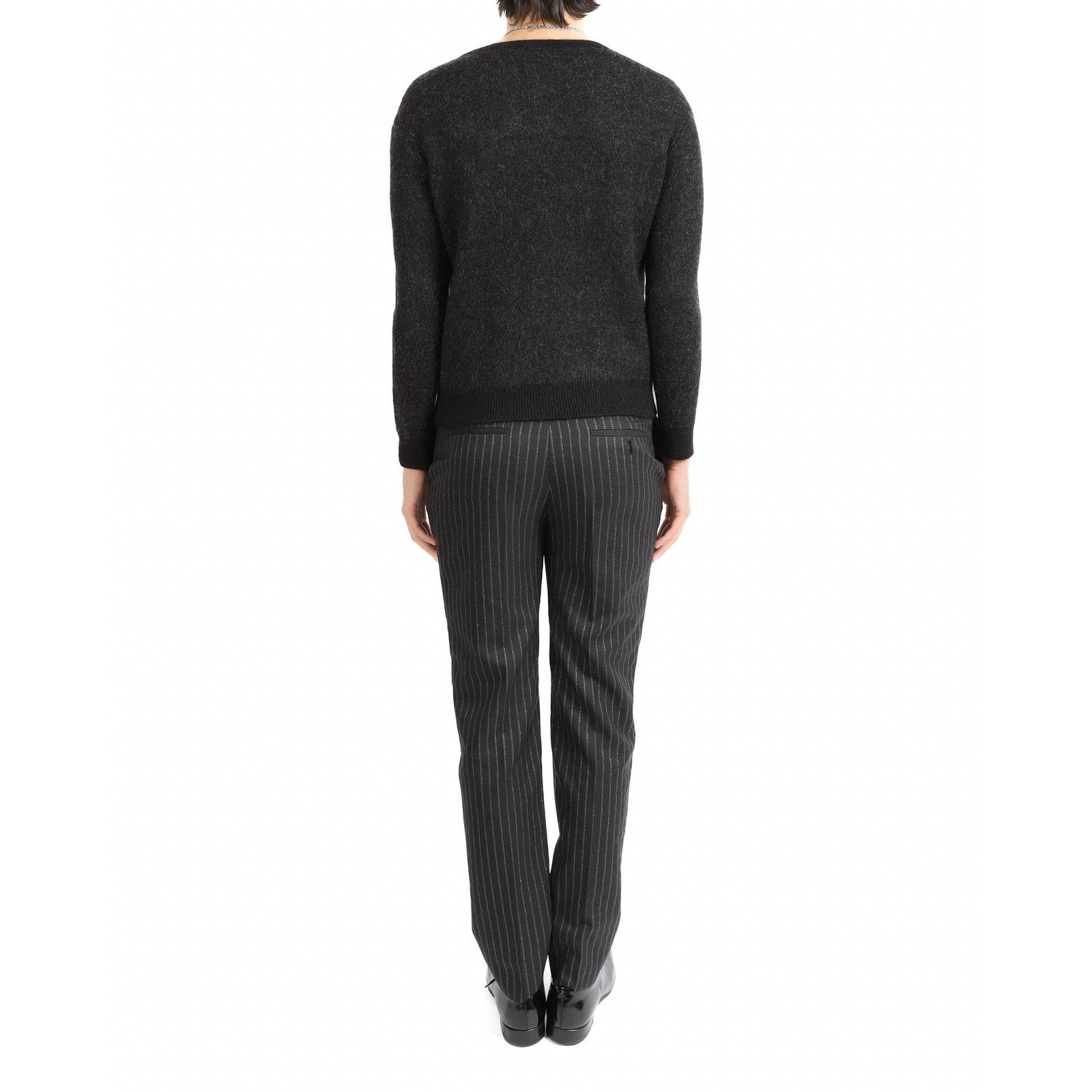 Saint Laurent Paris FW19 ,,Courte Est La Nuit'' Intarsia Knit in Wool Size US S / EU 44-46 / 1 - 11 Thumbnail