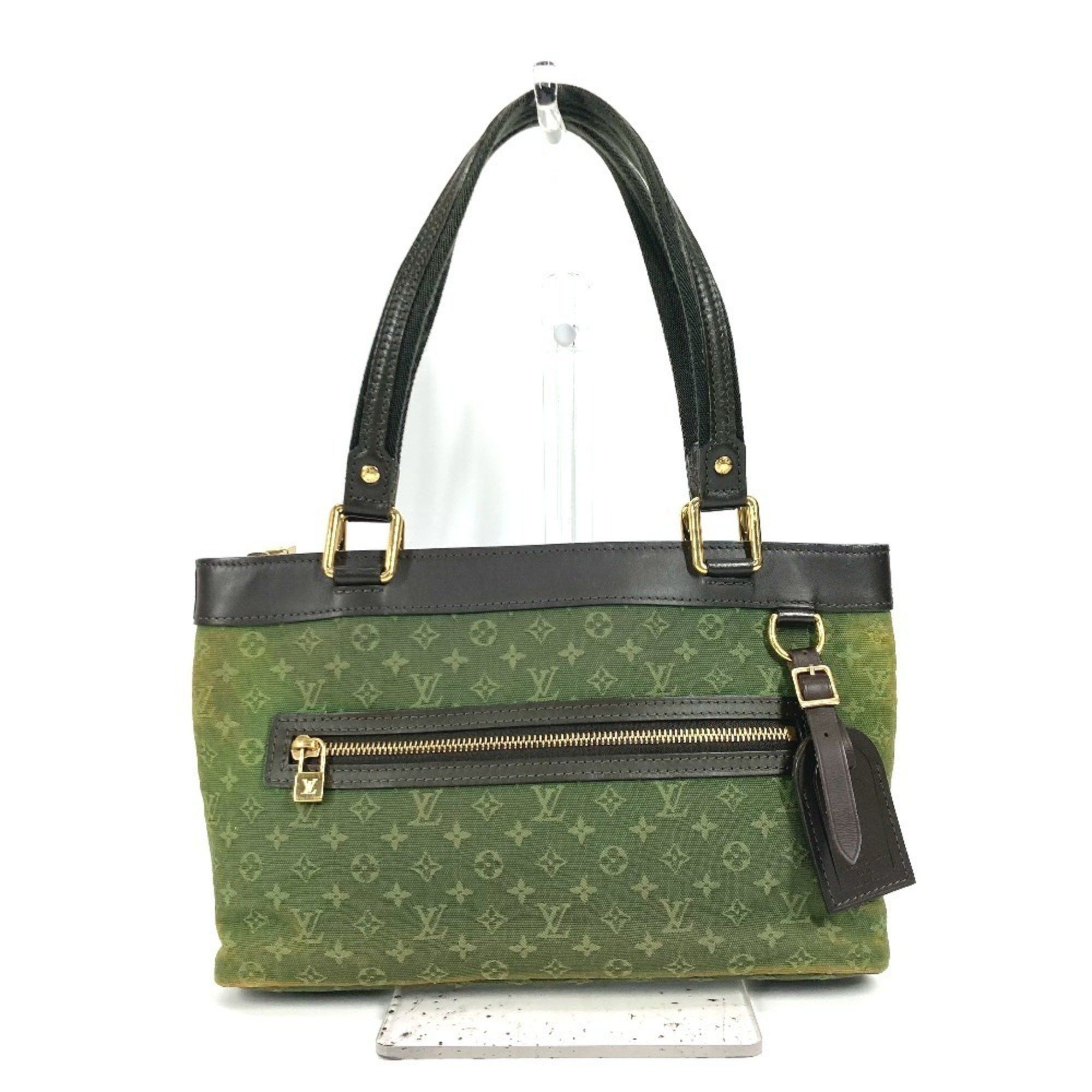 Louis Vuitton M92682 Monogram Mini Lucille Pm Bag Shoulder Tote Canvas Women's Khaki in Beige