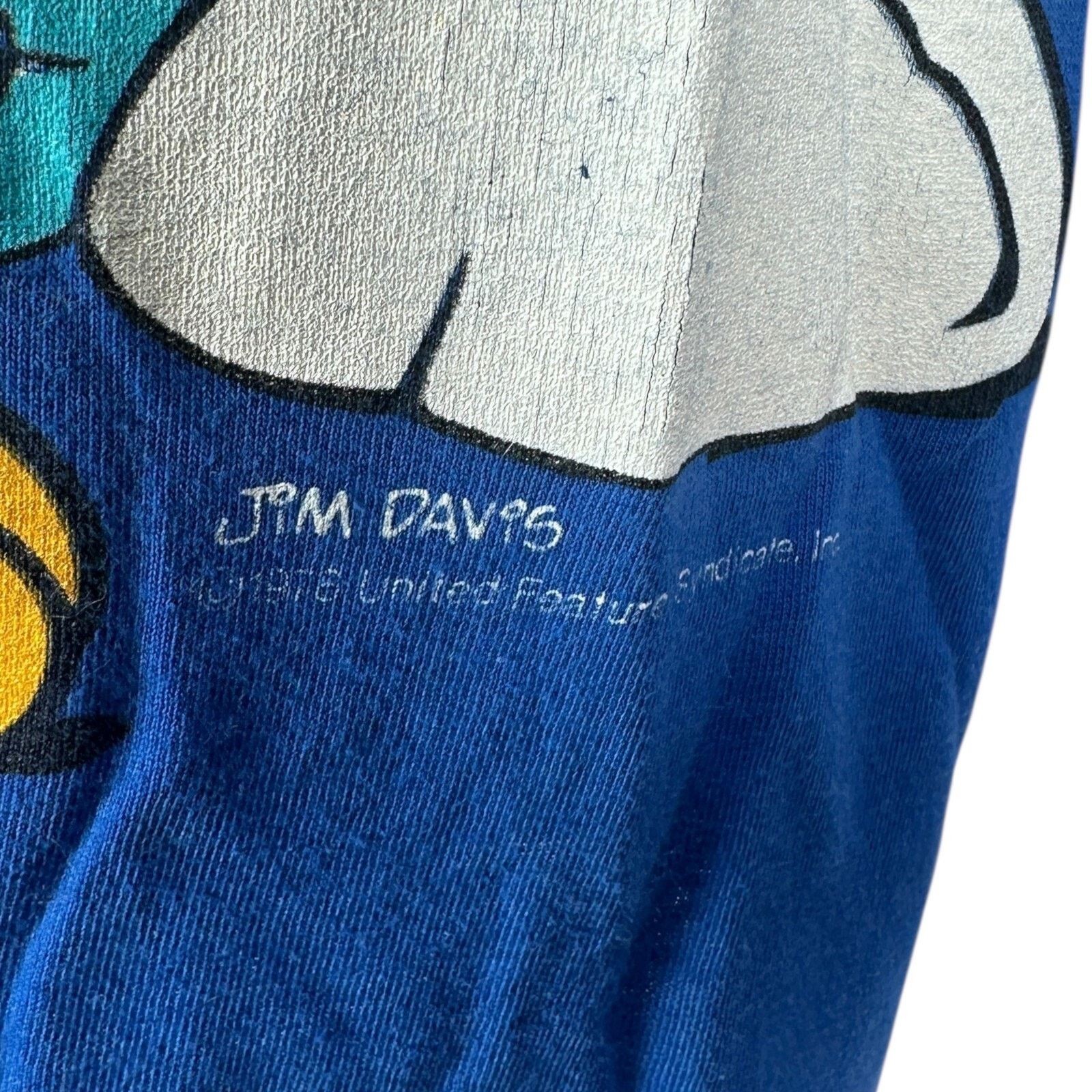 Other Vintage Garfield Wishin' I Was Fishing T-Shirt Men’s M Blue Size US M / EU 48-50 / 2 - 7 Thumbnail