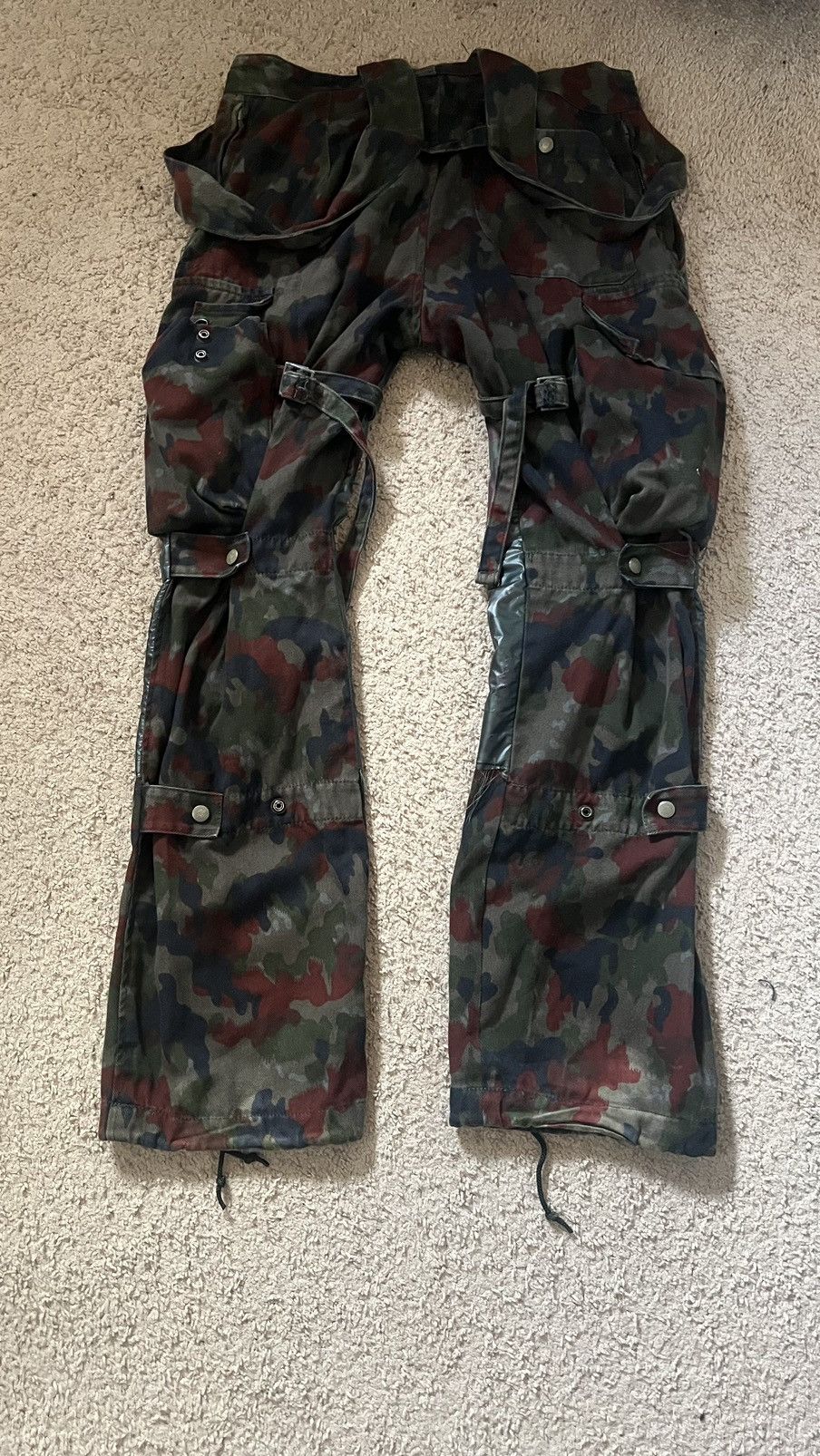 Vintage 80s vintage dyed swiss surplus cargo pants Size US 31 - 3 Thumbnail