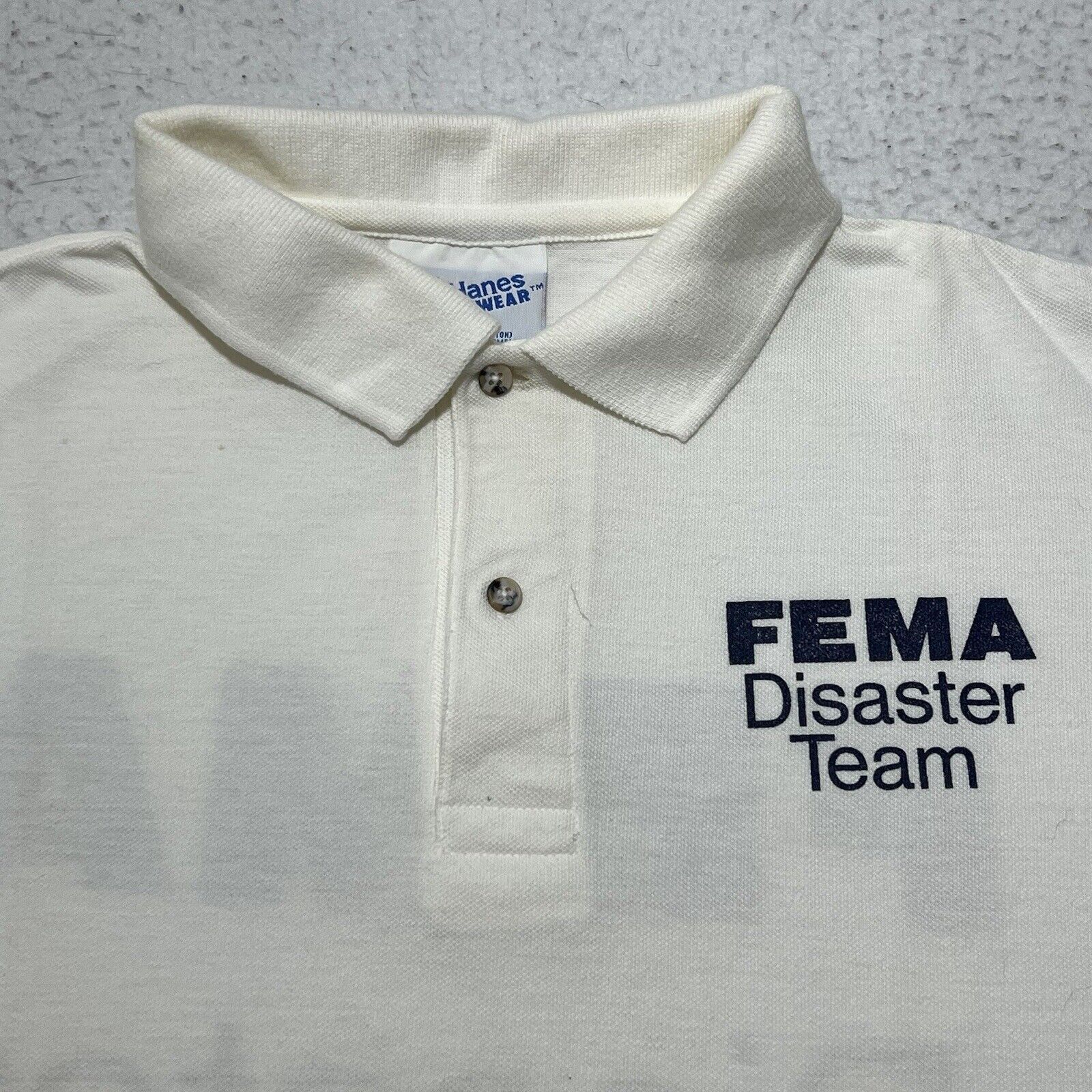 Hanes Vintage FEMA Disaster Team Medium Polo Hanes Shirt USA Size US M / EU 48-50 / 2 - 5 Thumbnail