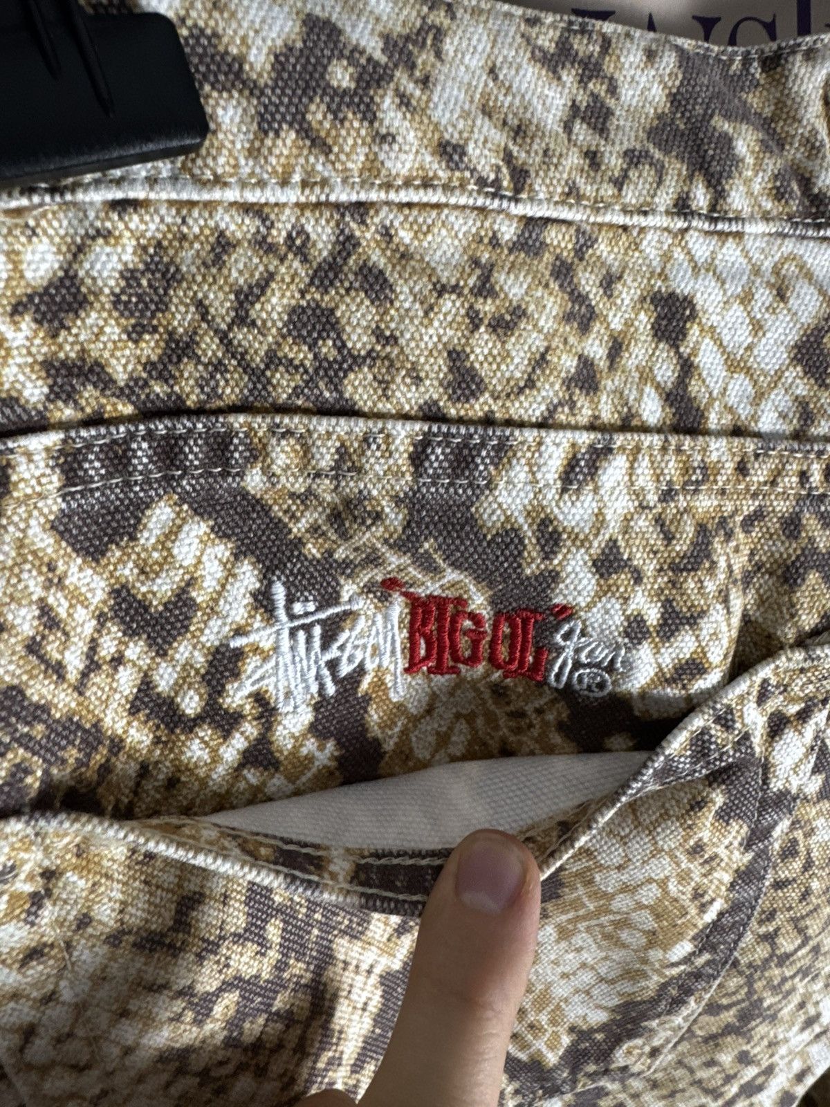 Stussy STUSSY WASHED CANVAS BIG OL JEANS PYTHON HYPE STREETWEAR Size US 32 / EU 48 - 4 Thumbnail