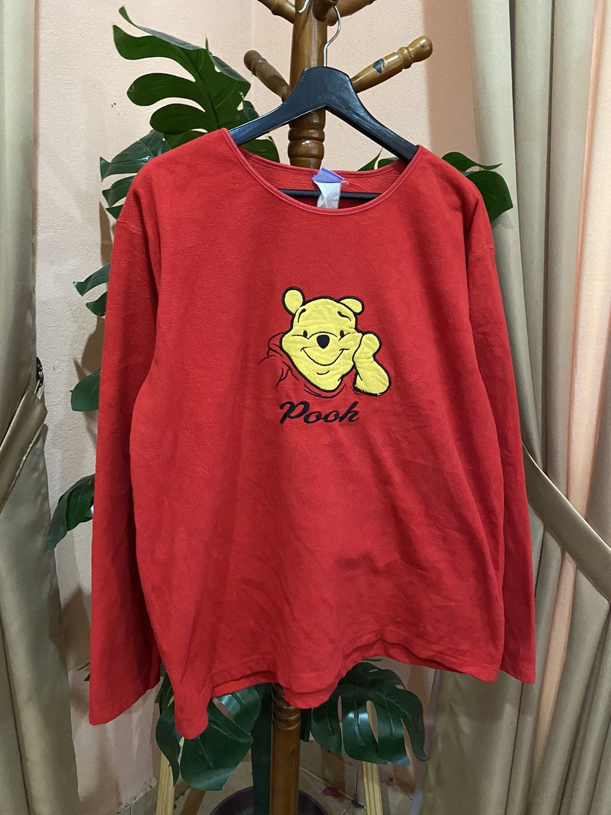 Disney Disney Winnie the Pooh Red Fleece Pullover - Nostalgic Cozy Size US M / EU 48-50 / 2 - 3 Thumbnail