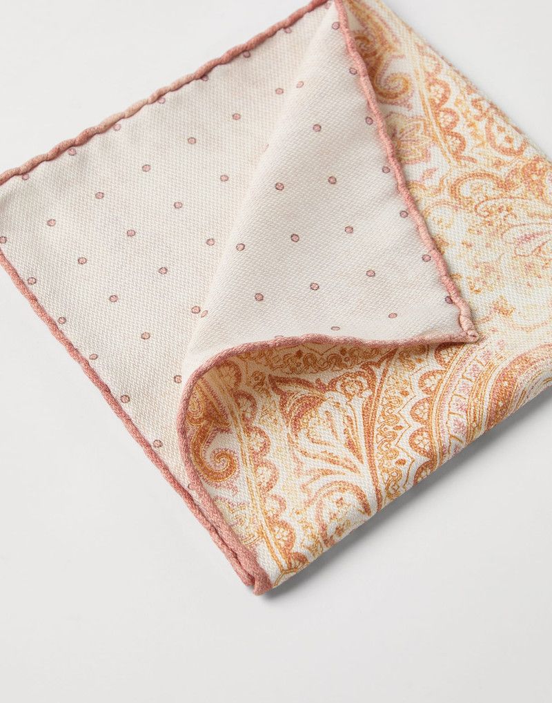 Brunello Cucinelli o1la1rc1a0326 Size: OS / Double Face Pocket Square Size ONE SIZE - 2 Thumbnail