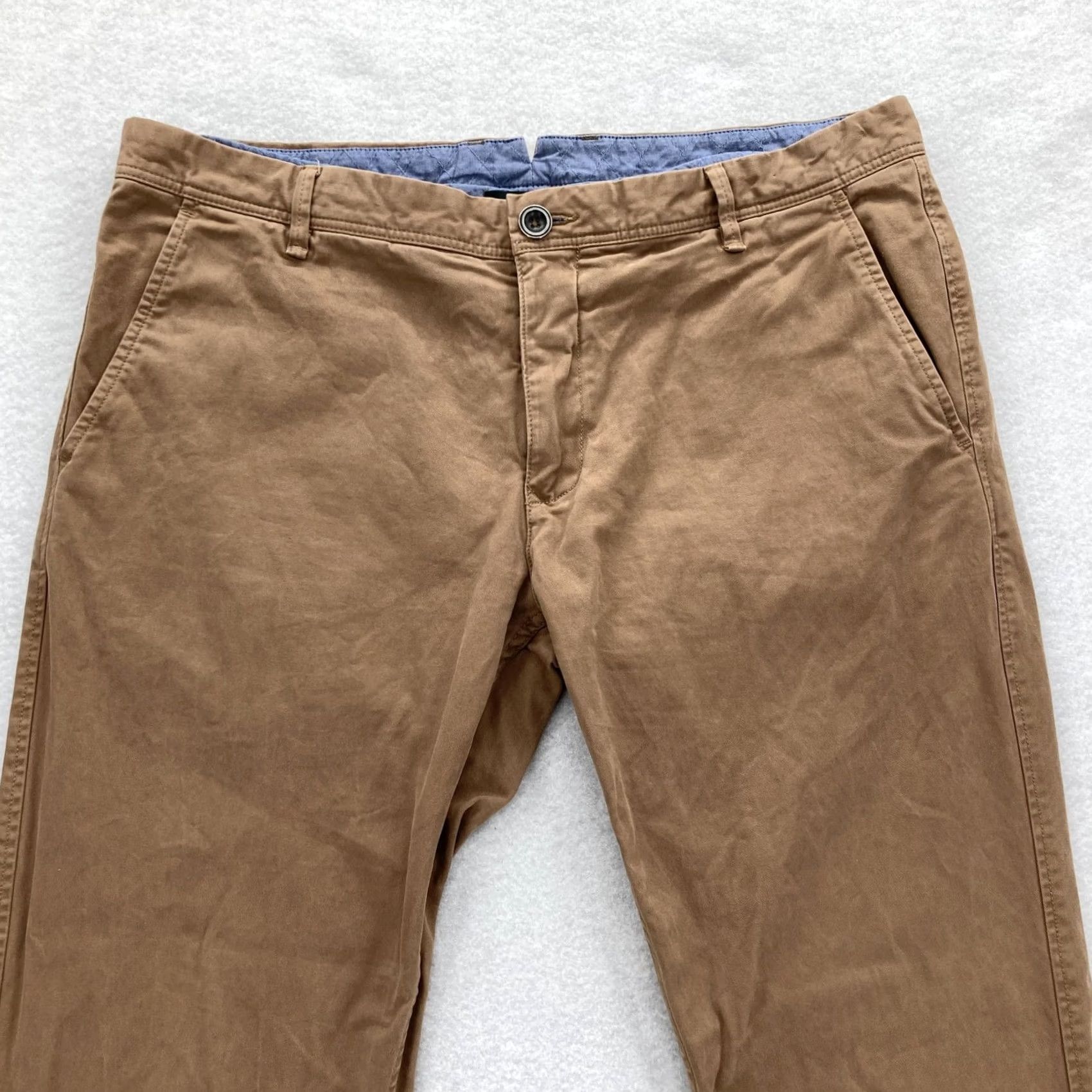 Rodd & Gunn Rodd & Gunn Mens Pants Chino Stretch Flat Front Twill Custom Fit 38L Brown Khaki Size US 38 / EU 54 - 2 Thumbnail
