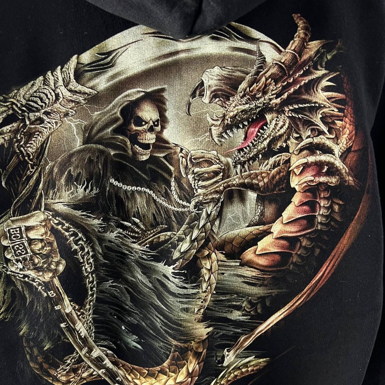 Vintage Dragon Skull Japanese Vintage Wild Zip Hoodie Over Print Size US M / EU 48-50 / 2 - 5 Thumbnail