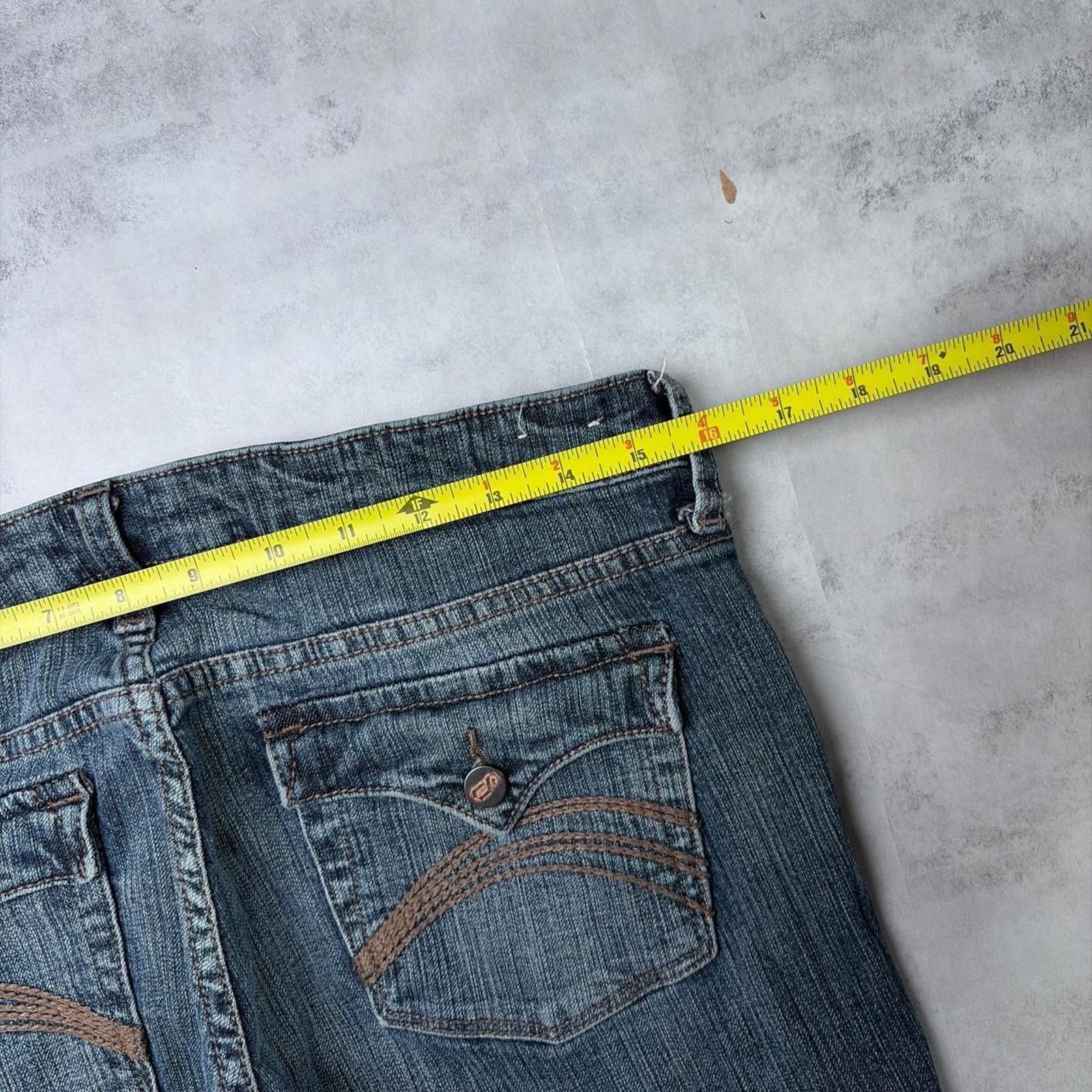Other Y2K Blue Degree Grunge Bootcut Denim Jeans Size 32" / US 10 / IT 46 - 6 Thumbnail