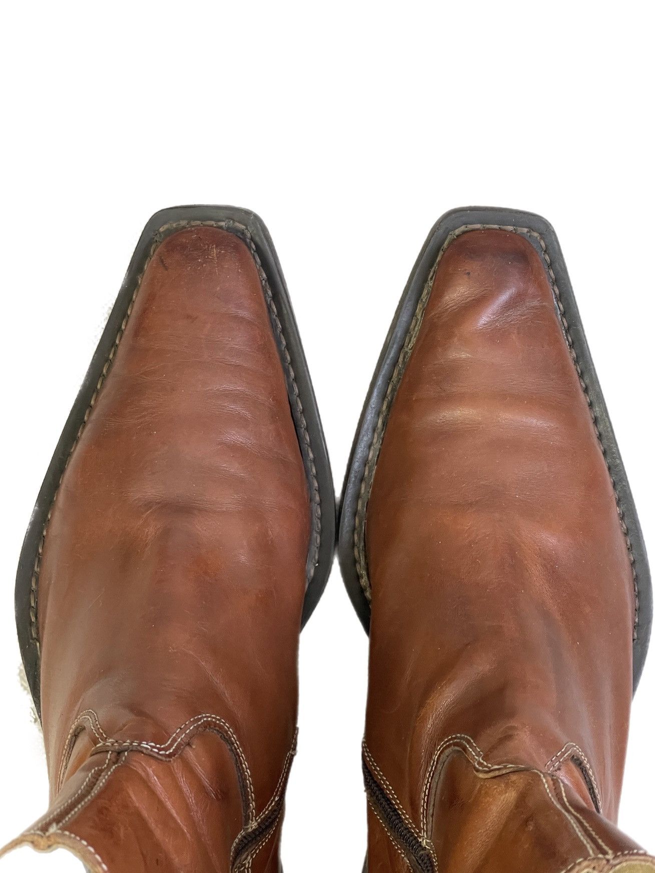 Other Western brown leather japanese opium boots avant garde y2k Size US 10 / EU 43 - 3 Thumbnail