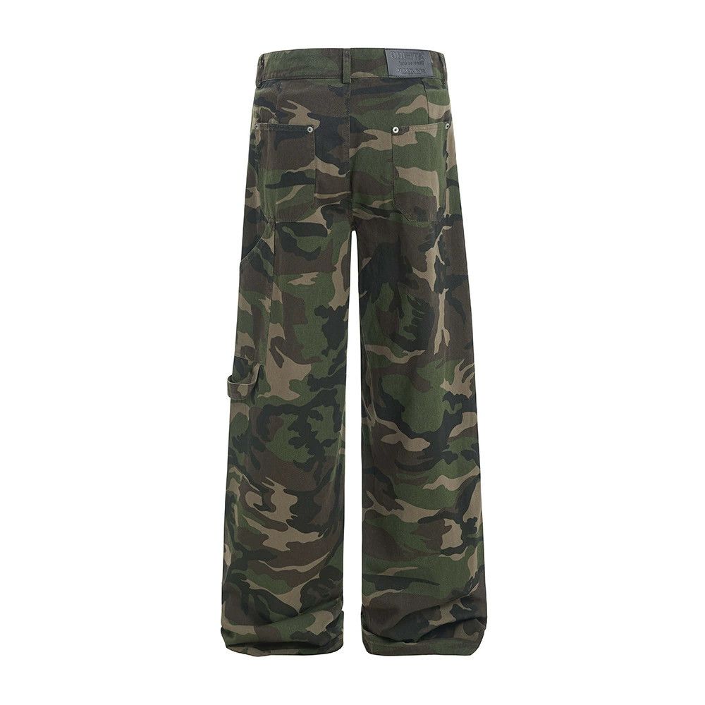 Japanese Brand American camouflage men's punk loose wide-leg work trousers Size US 32 / EU 48 - 2 Thumbnail