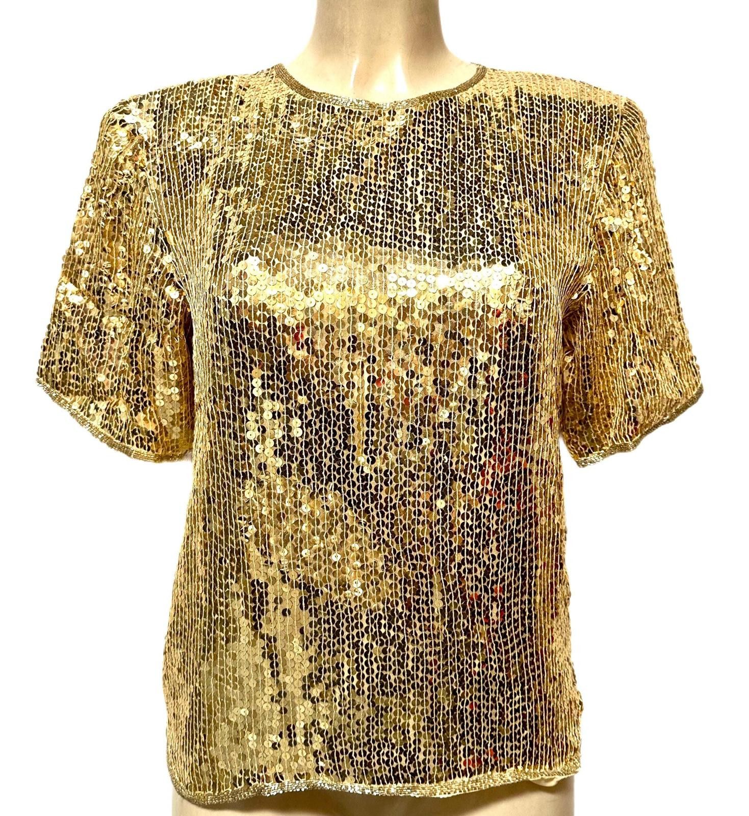 Other Sequin Top Gold size 4 Size S / US 4 / IT 40 - 2 Thumbnail
