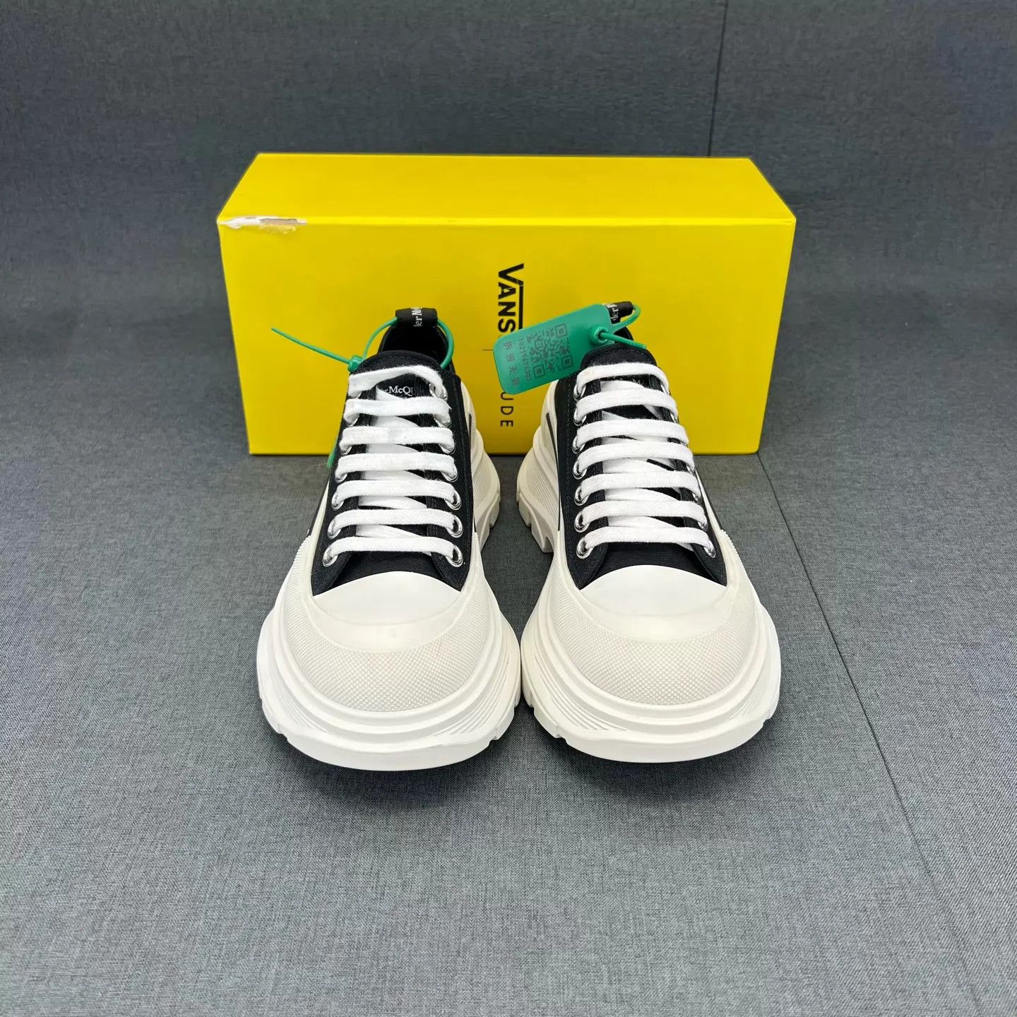 Alexander McQueen McQ Black & White Martin Boots Size US 6.5 / IT 36.5 - 4 Thumbnail