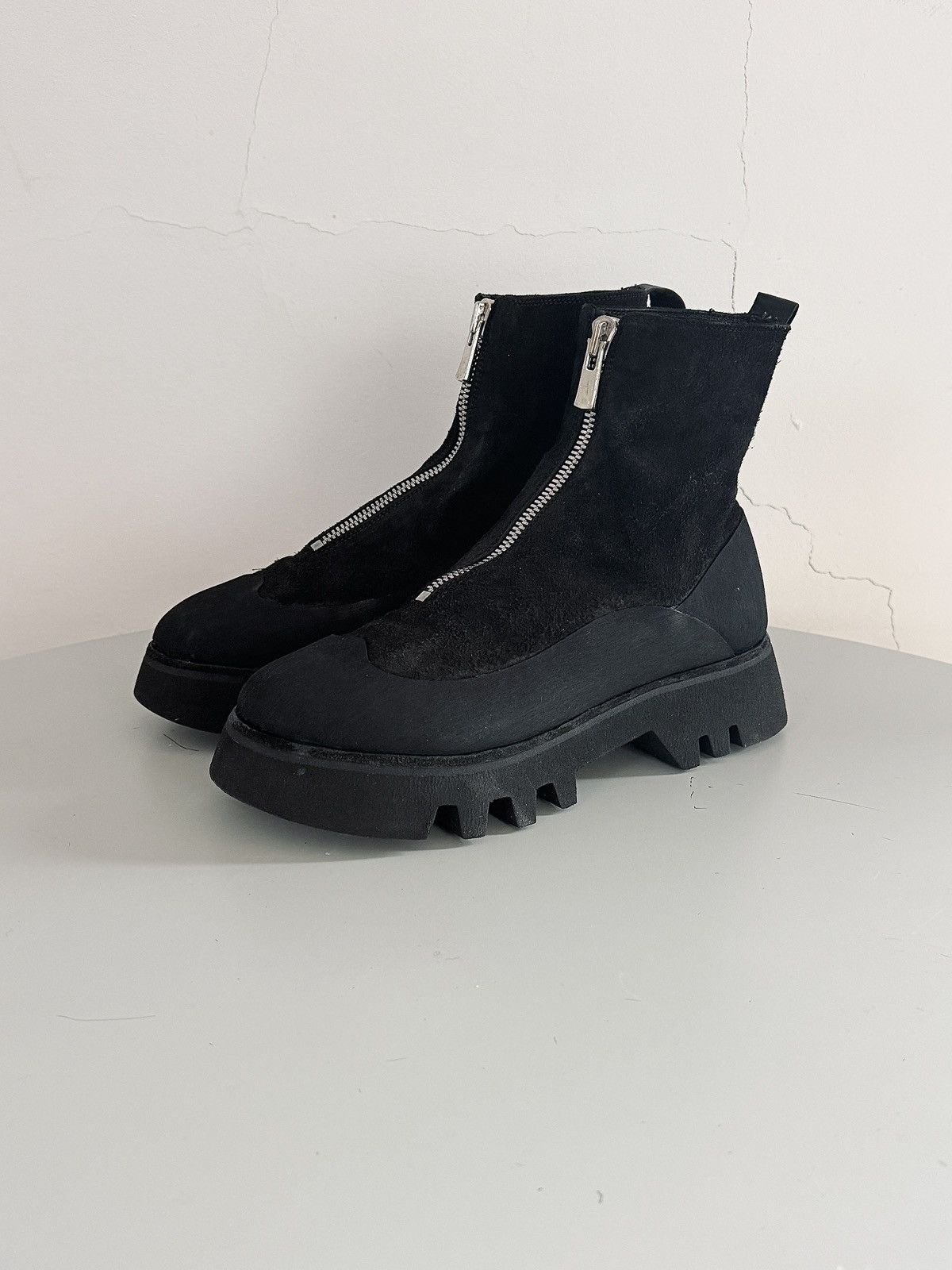Guidi Guidi Front Zip Boots ZO06FZV Reverse Horse Leather Black Size US 7 / IT 37 - 6 Thumbnail