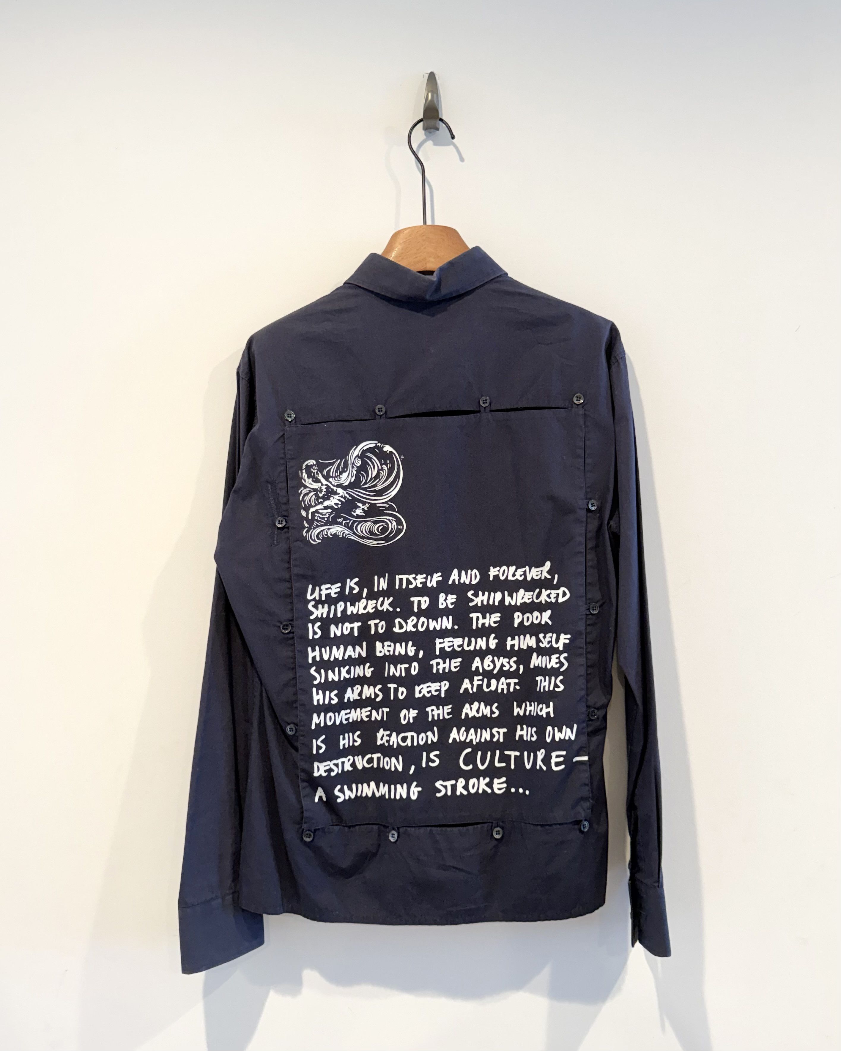 Raf Simons Raf Simons Aw2004 Waves Patched Button up Shirt Size US L / EU 52-54 / 3 - 1 Thumbnail