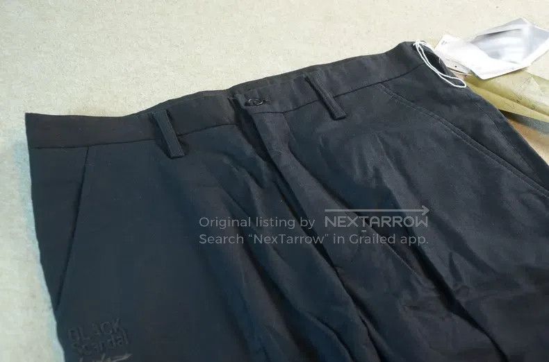 Other Yohji Yamamoto size 2 Black Scandal embroidered slacks pant Size US 28 / EU 44 - 5 Thumbnail
